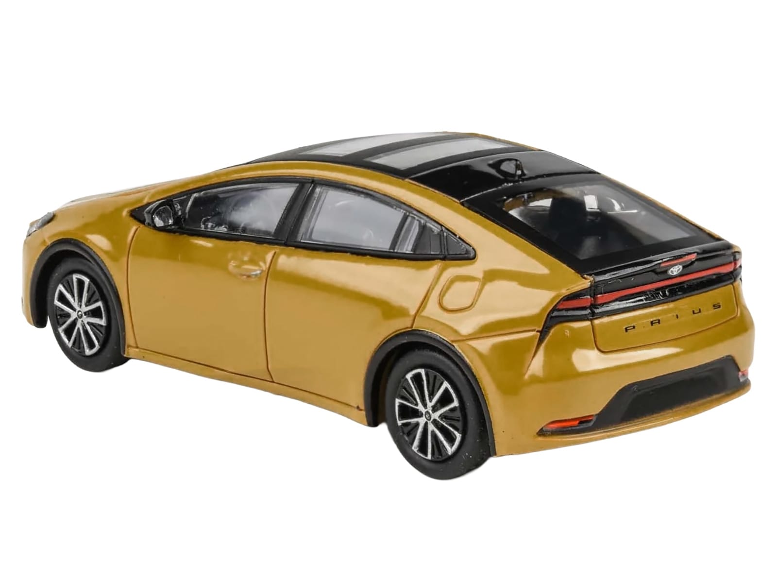2023 Toyota Prius Maximum Yellow with Black Top and Sun Roof 1/64 Diecast Model Car by Paragon Models - Image 2