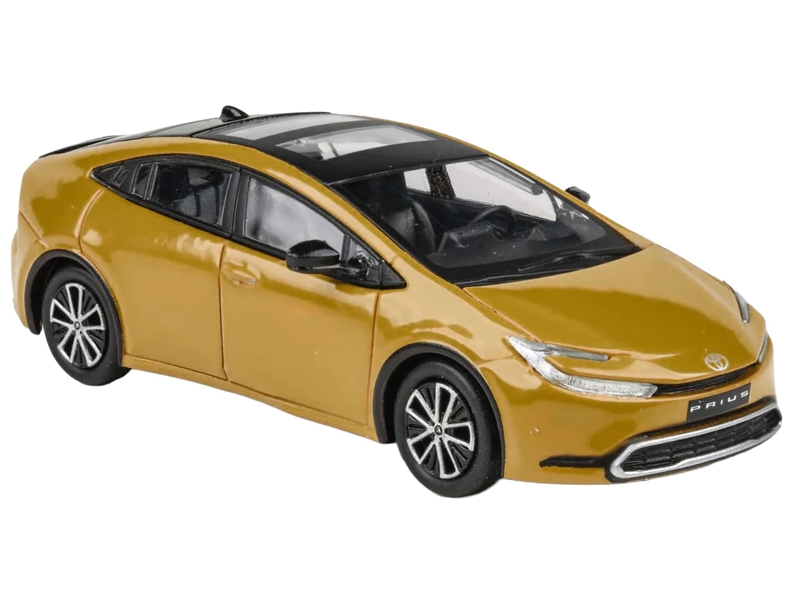 2023 Toyota Prius Maximum Yellow with Black Top and Sun Roof 1/64 Diecast Model Car by Paragon Models - Image 4