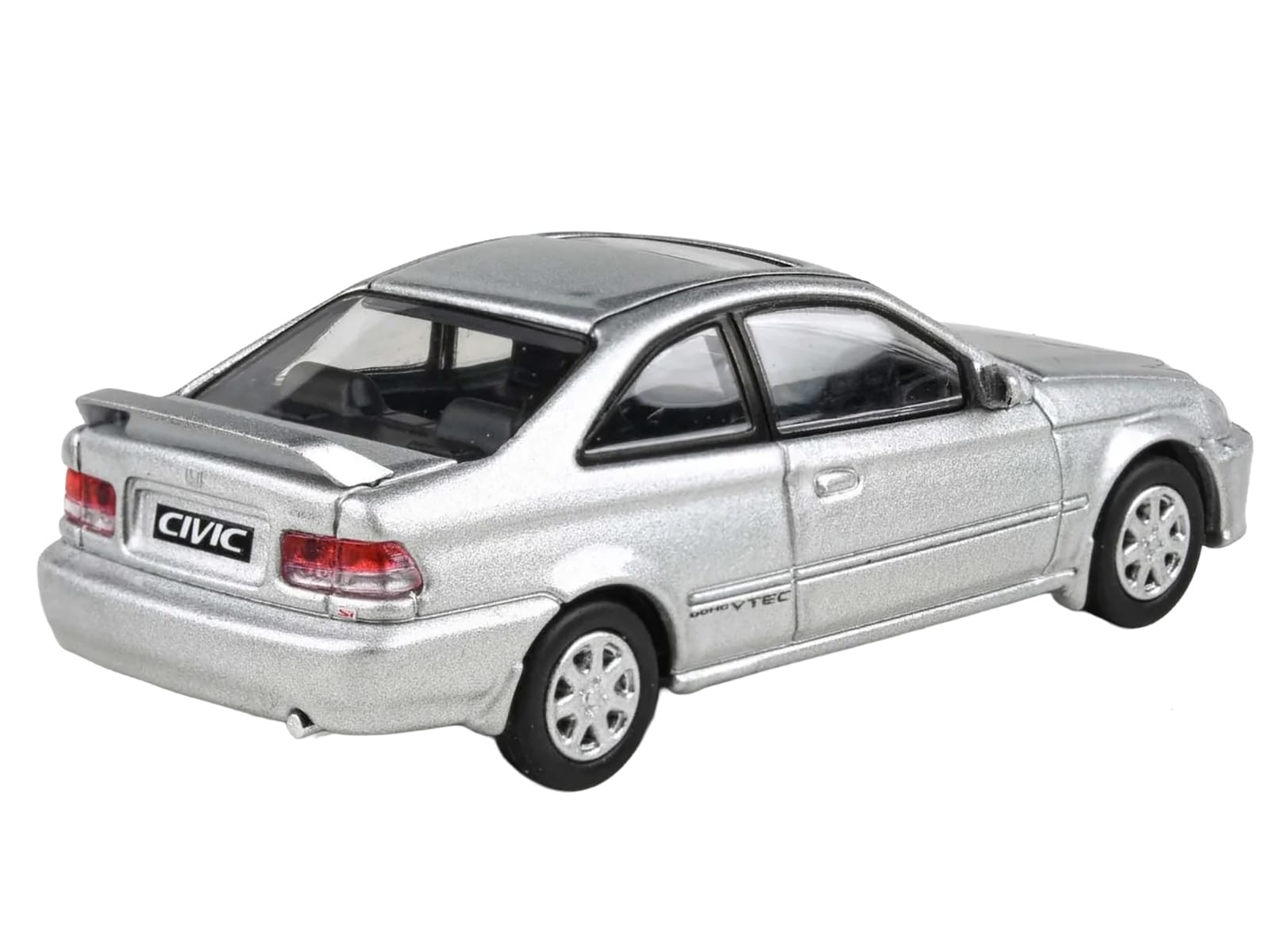 1999 Honda Civic Si EM1 Vogue Silver Metallic with Sunroof 1/64 Diecast Model Car by Paragon Models - Image 3