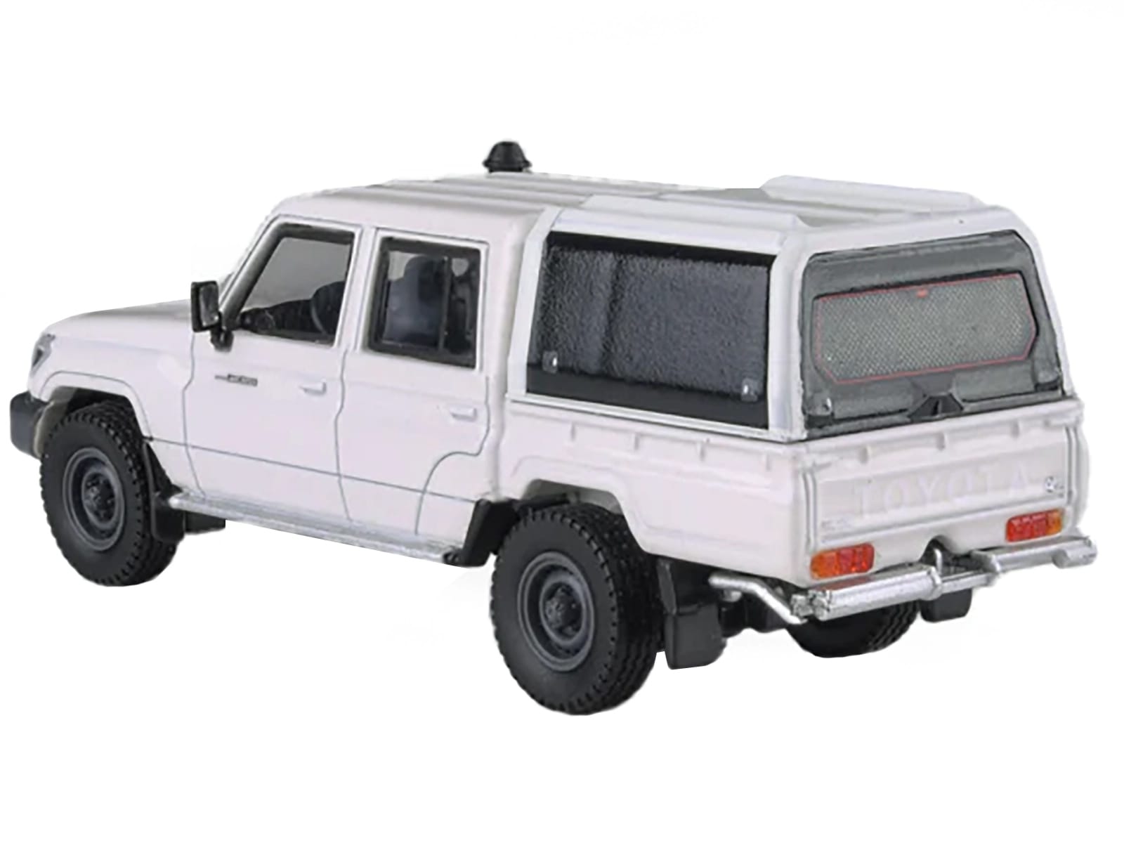 2012 Toyota Land Cruiser LC 79 French Vanilla White with Canopy 1/64 Diecast Model Car by Paragon Models - Image 3