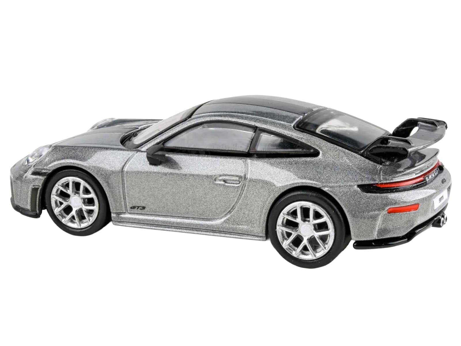 2025 Porsche 911 GT3 (992.2) GT Silver Metallic with Carbon Stripe 1/64 Diecast Model Car by Paragon Models - Image 4