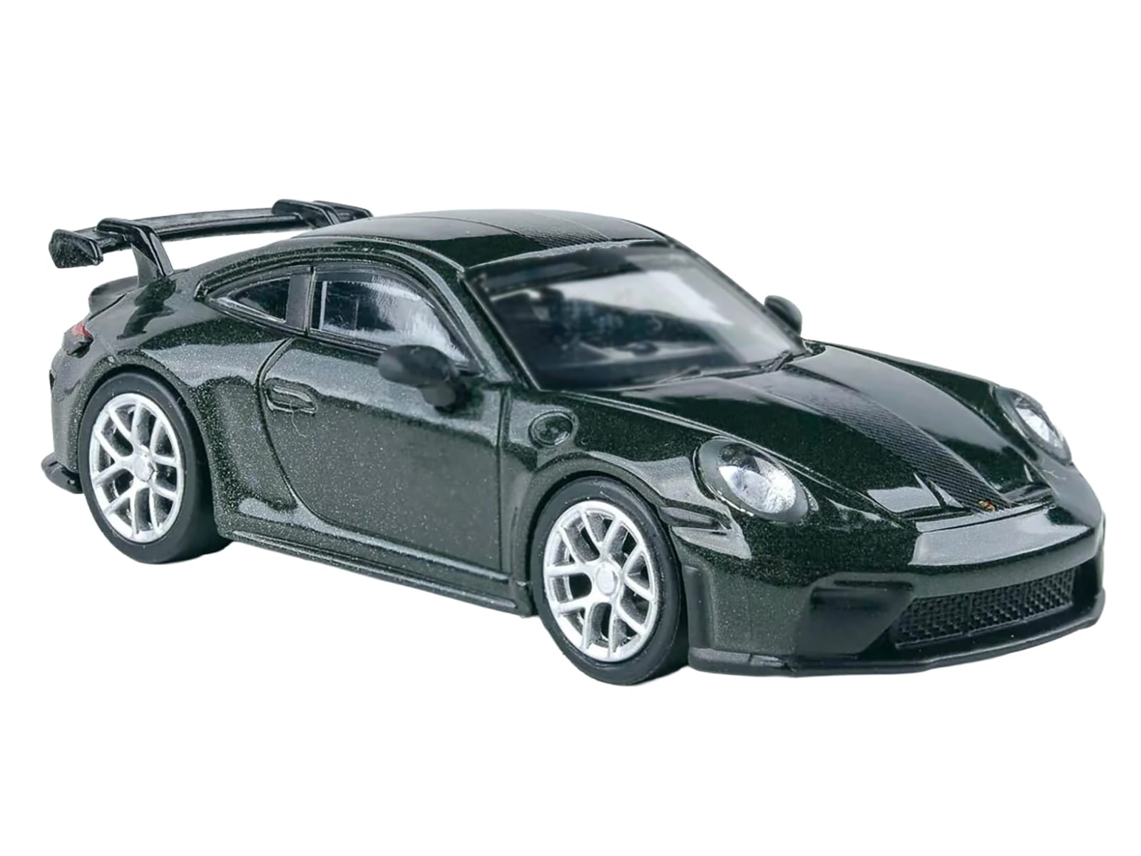 2025 Porsche 911 GT3 (992.2) Oak Green Metallic Neo with Carbon Stripe 1/64 Diecast Model Car by Paragon - Image 2
