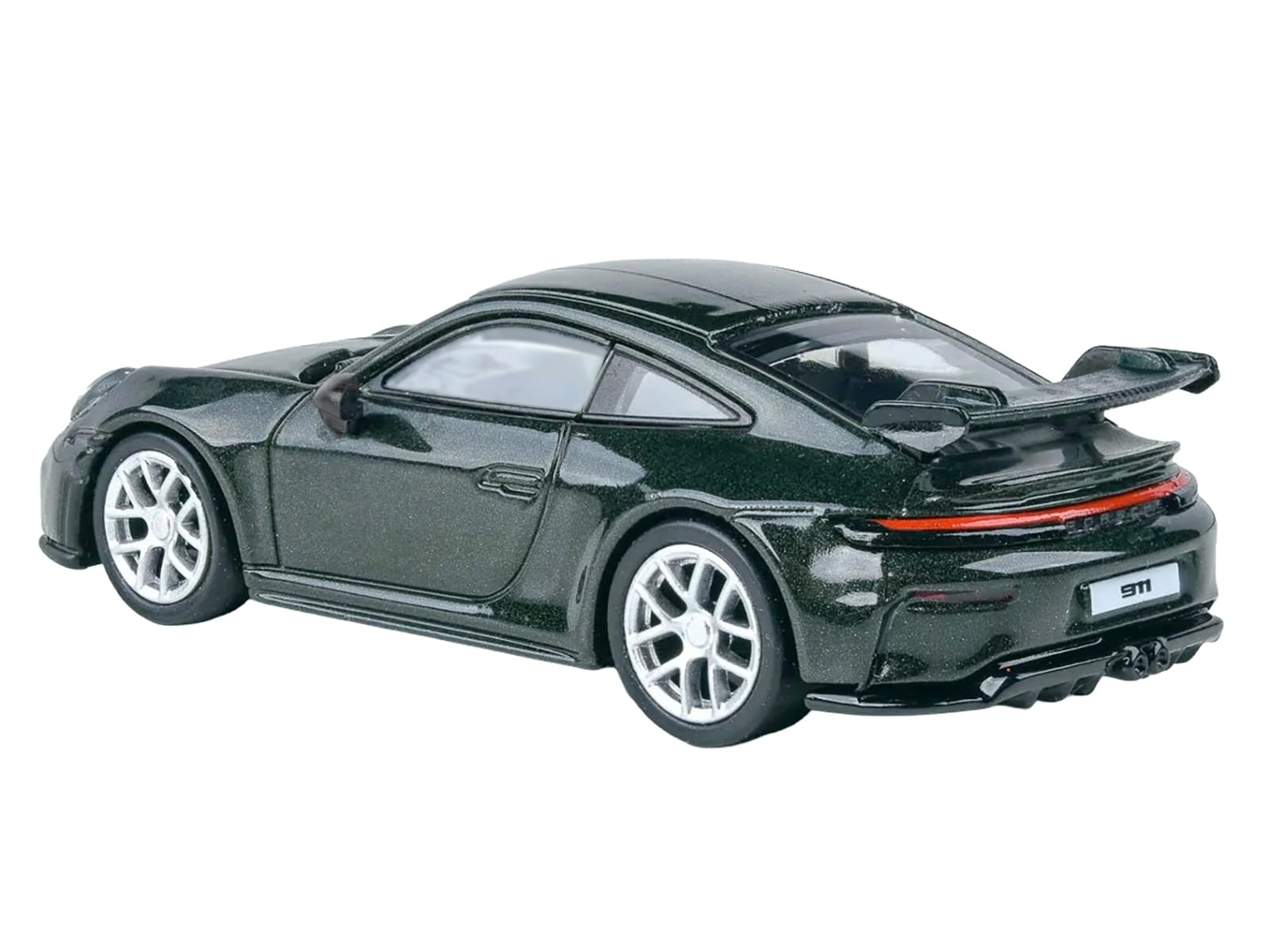 2025 Porsche 911 GT3 (992.2) Oak Green Metallic Neo with Carbon Stripe 1/64 Diecast Model Car by Paragon - Image 4