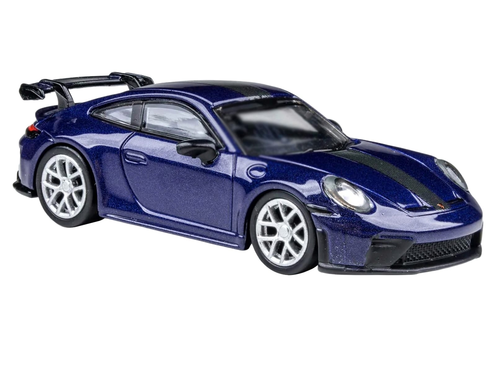 2025 Porsche 911 GT3 (992.2) Gentian Blue Metallic with Carbon Stripe 1/64 Diecast Model Car by Paragon Models - Image 4