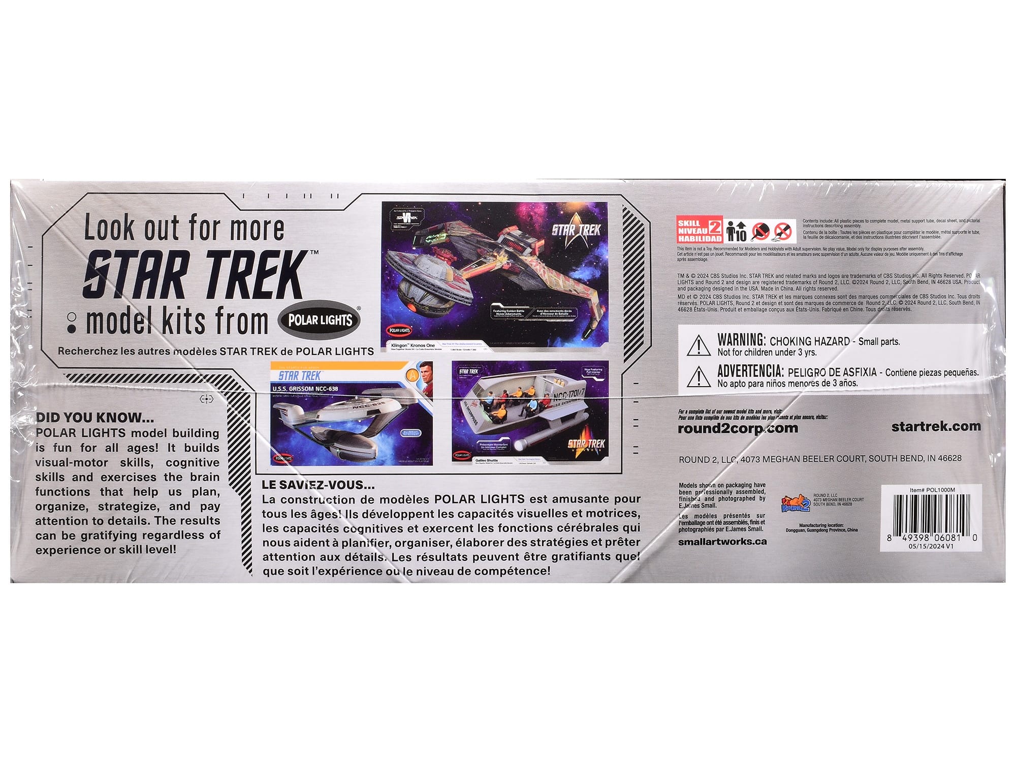 Skill 2 Model Kit U.S.S. Enterprise NCC-1701 Spaceship "Star Trek" (1966) TV Series 1/1000 Scale Model by Polar Lights - Image 2