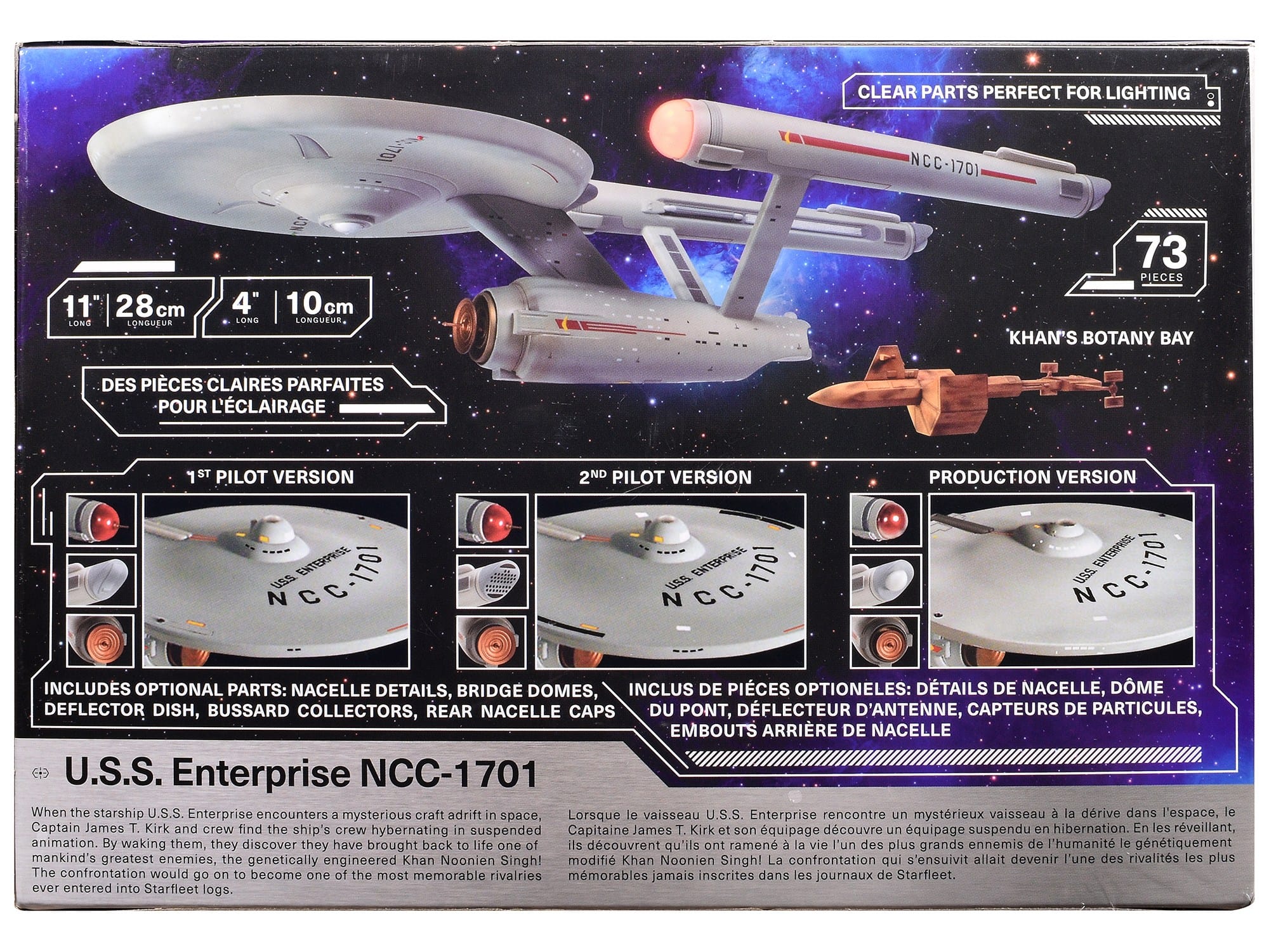 Skill 2 Model Kit U.S.S. Enterprise NCC-1701 Spaceship "Star Trek" (1966) TV Series 1/1000 Scale Model by Polar Lights - Image 4
