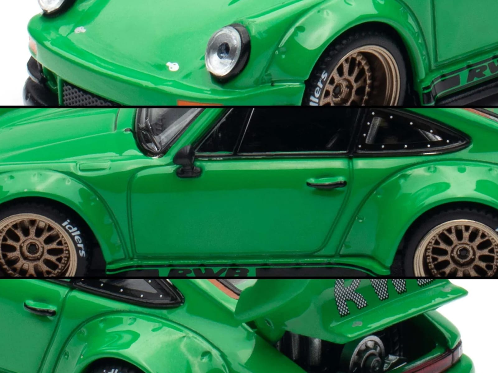 RWB 930 Green "Hobby Expo China 2026" 1/64 Diecast Model Car by Pop Race - Image 2