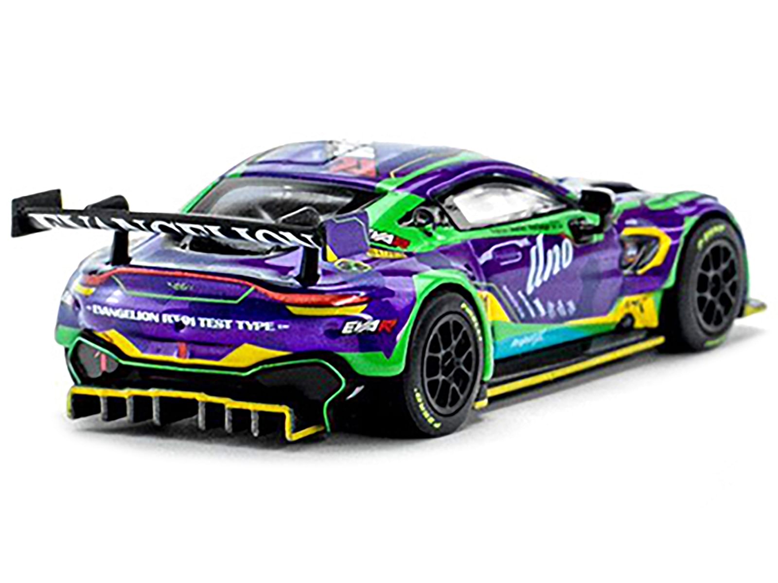 Aston Martin GT3 RHD (Right Hand Drive) “EVA RT Test Type-01” Purple with Graphics 1/64 Diecast Model Car by Pop Race