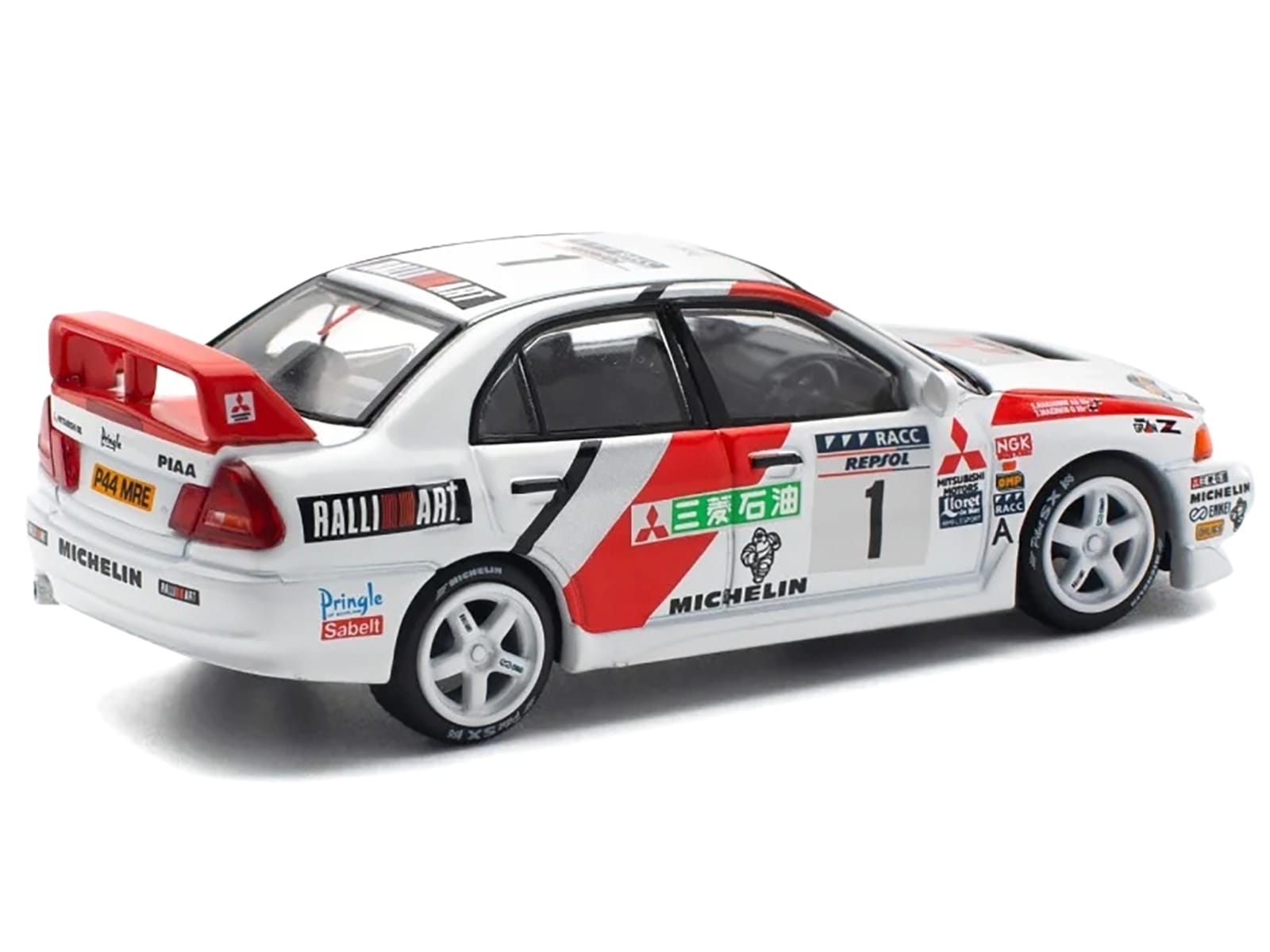 Mitsubishi Lancer Evolution IV RHD (Right Hand Drive) #1 Tommi Makinen - Seppo Harjanne Winner "Rally de Catalunya" (1997) 1/64 Diecast Model Car by Pop Race - Image 2