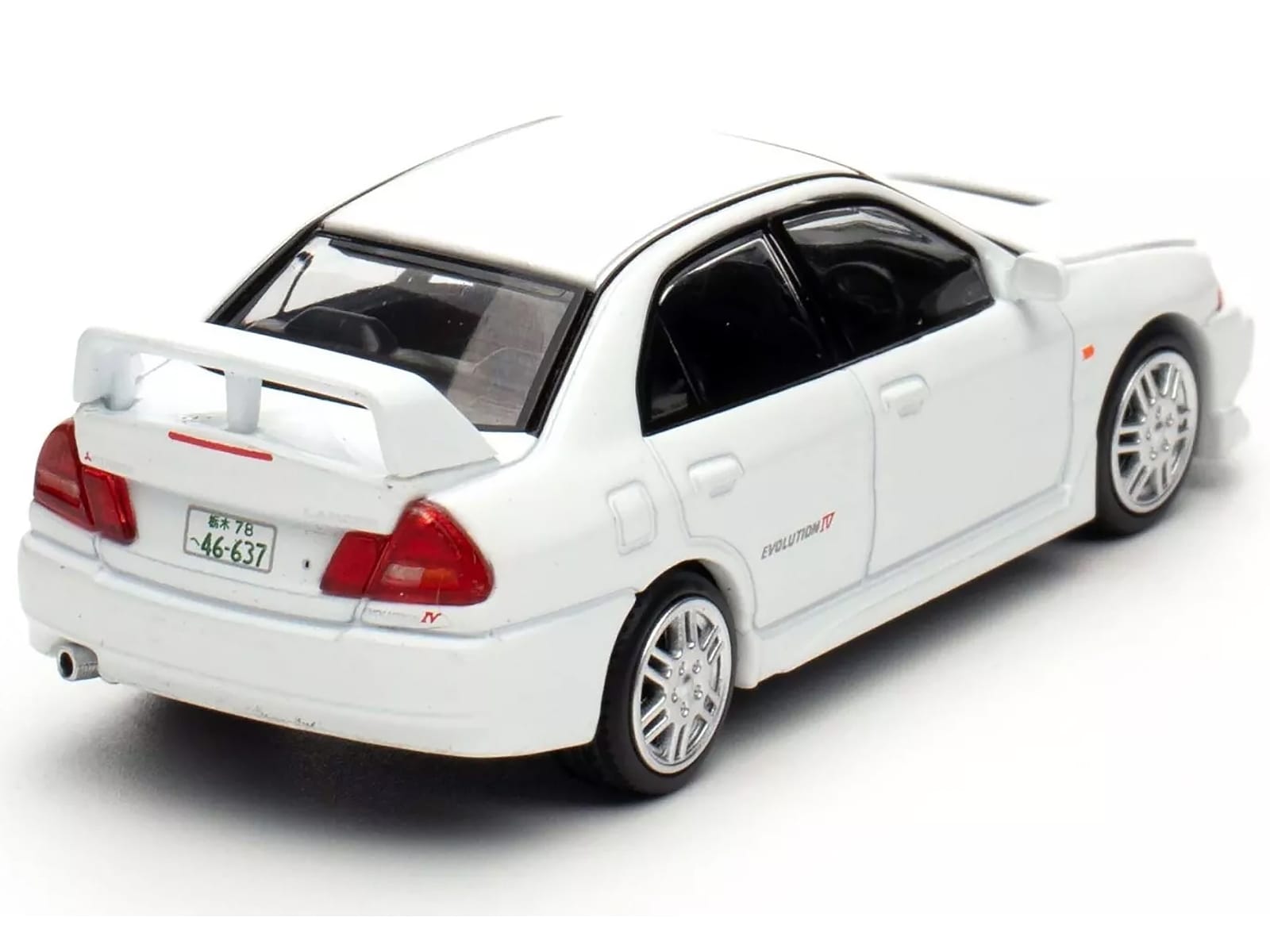 Mitsubishi Lancer Evolution IV RHD (Right Hand Drive) White "Indonesia Diecast Expo 2024 Exclusive" 1/64 Diecast Model Car by Pop Race - Image 2