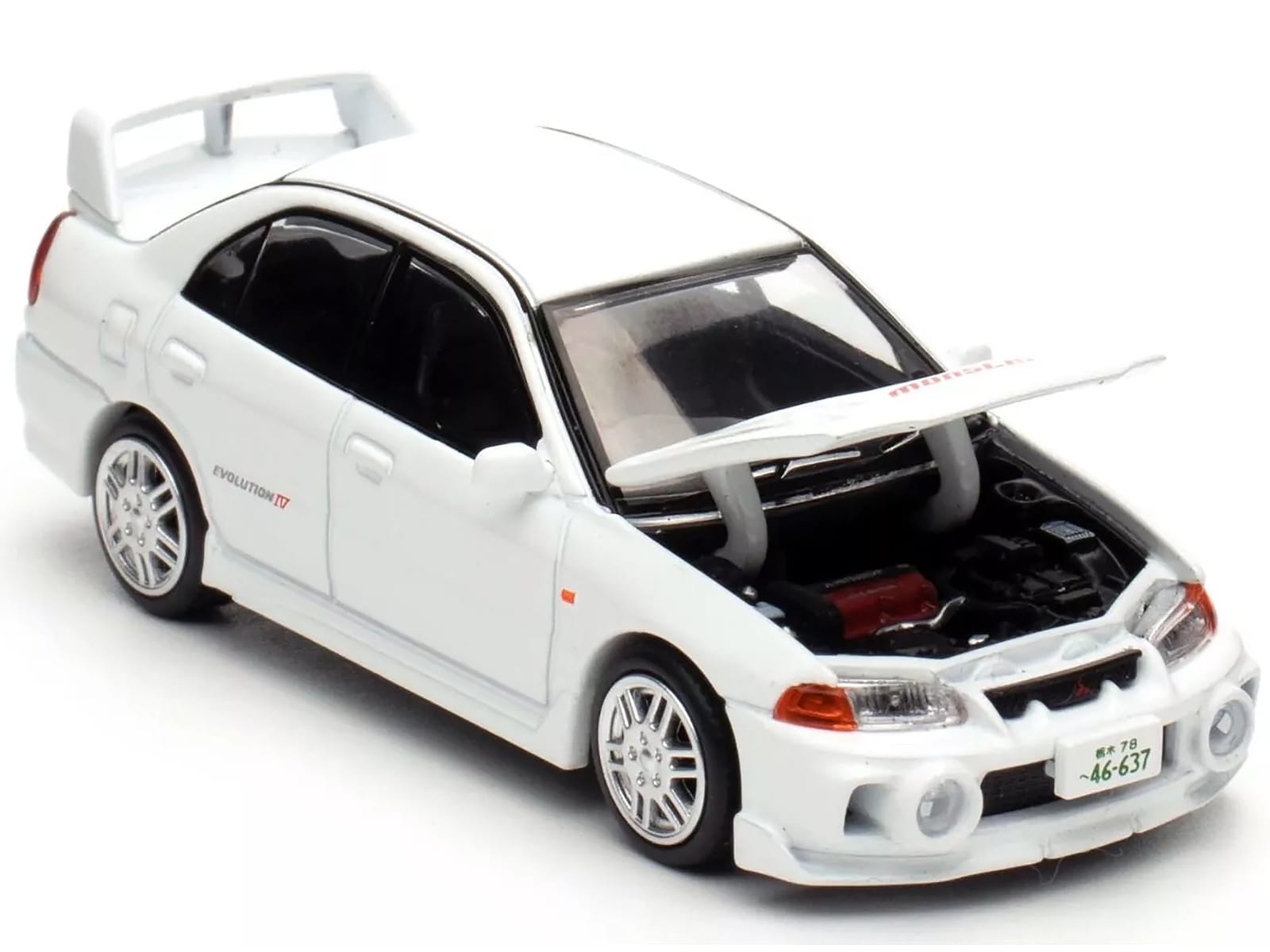 Mitsubishi Lancer Evolution IV RHD (Right Hand Drive) White "Indonesia Diecast Expo 2024 Exclusive" 1/64 Diecast Model Car by Pop Race - Image 3