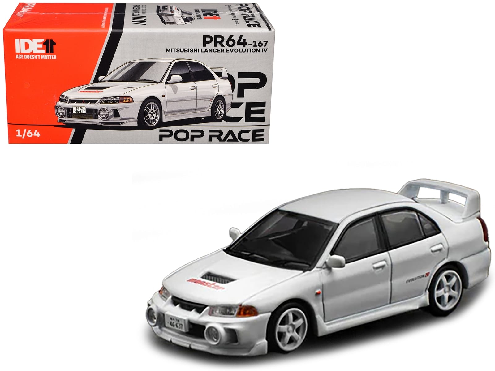 Mitsubishi Lancer Evolution IV RHD (Right Hand Drive) White "Indonesia Diecast Expo 2024 Exclusive" 1/64 Diecast Model Car by Pop Race - Image 4