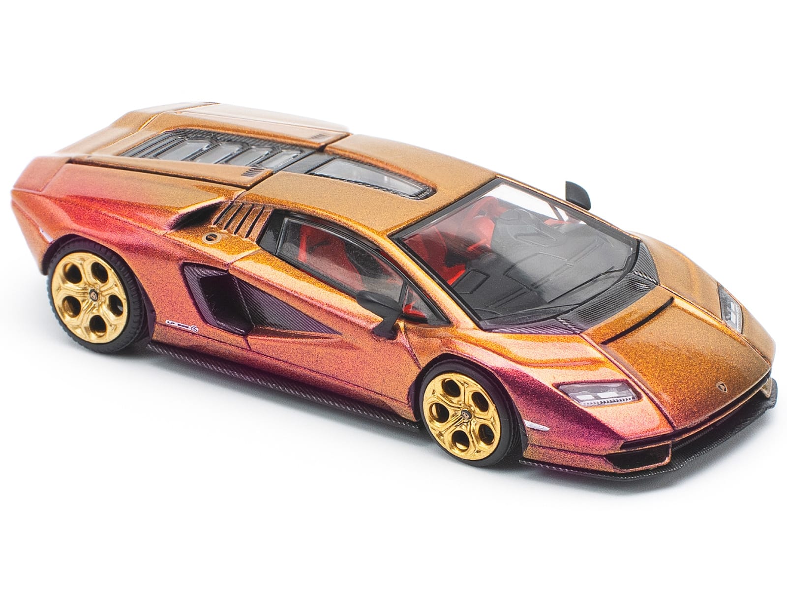 Lamborghini Countach LPI 800-4 Blu Hal Metallic 1/64 Diecast Model Car by Pop Race - Image 2