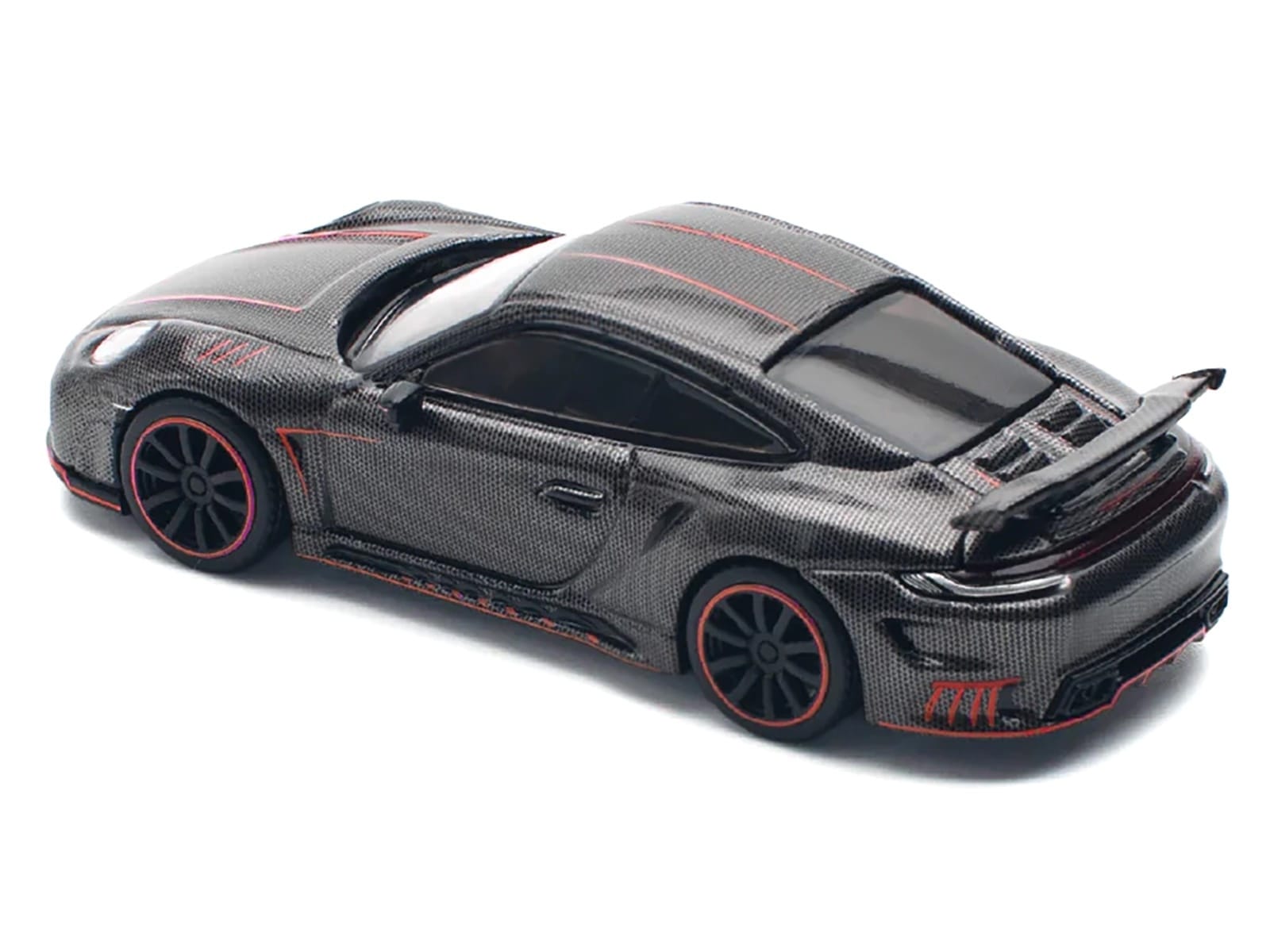 992 Stinger GTR Carbon Edition with Red Accents 1/64 Diecast Model Car by Pop Race - Image 4