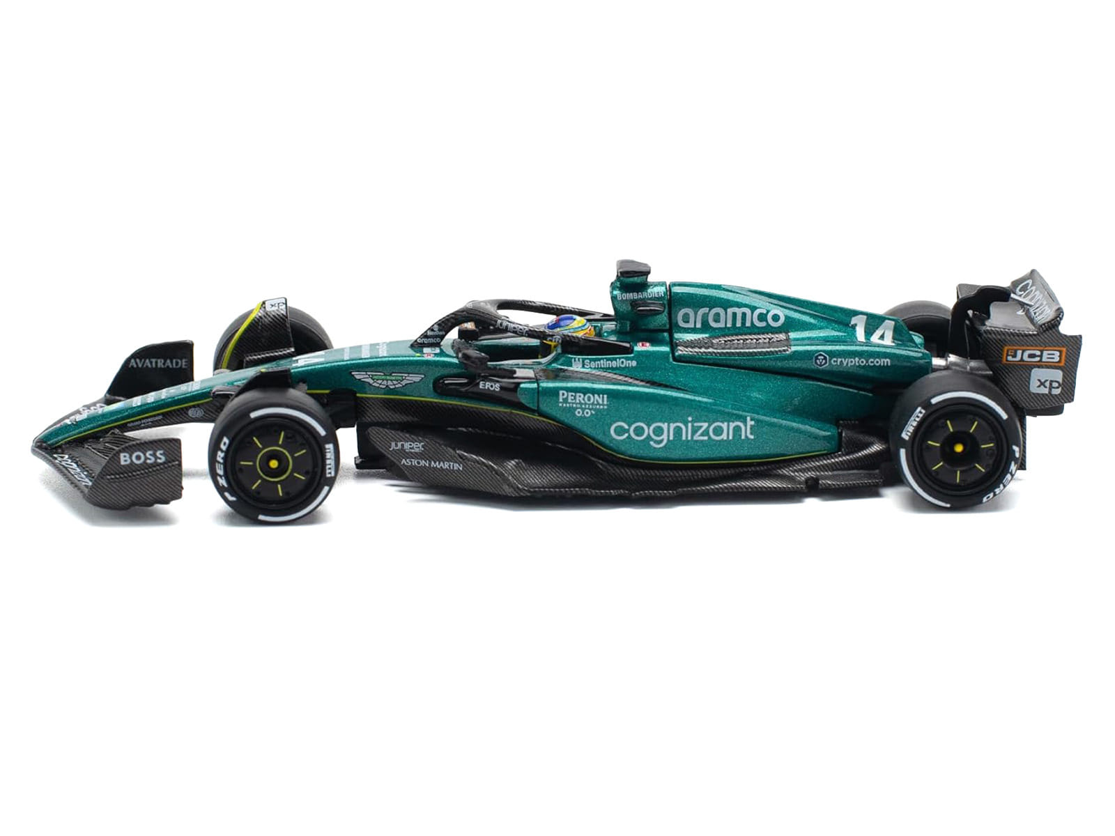 Aston Martin AMR23 #14 Fernando Alonso "Formula One F1 World Championship" (2023) 1/64 Diecast Model Car by Pop Race - Image 2