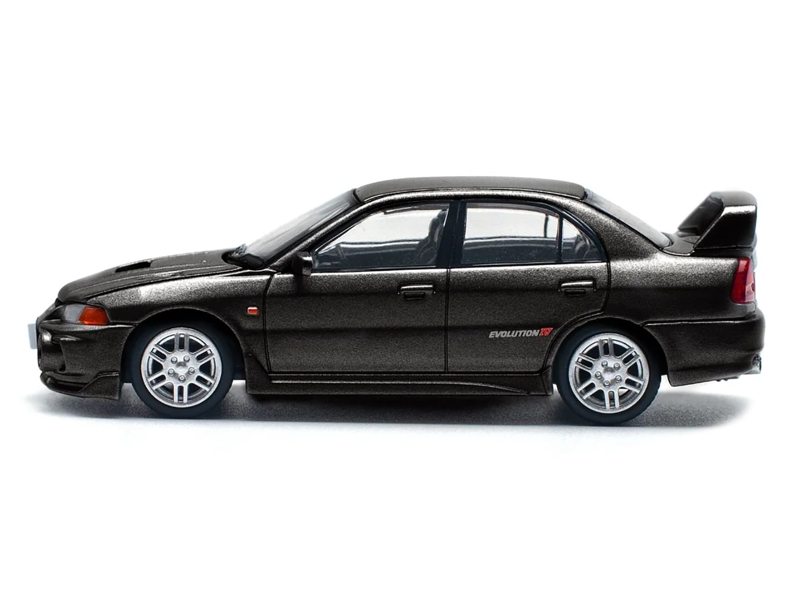 Mitsubishi Lancer Evolution IV RHD (Right Hand Drive) Pyrenees Black Pearl 1/64 Diecast Model Car by Pop Race - Image 3
