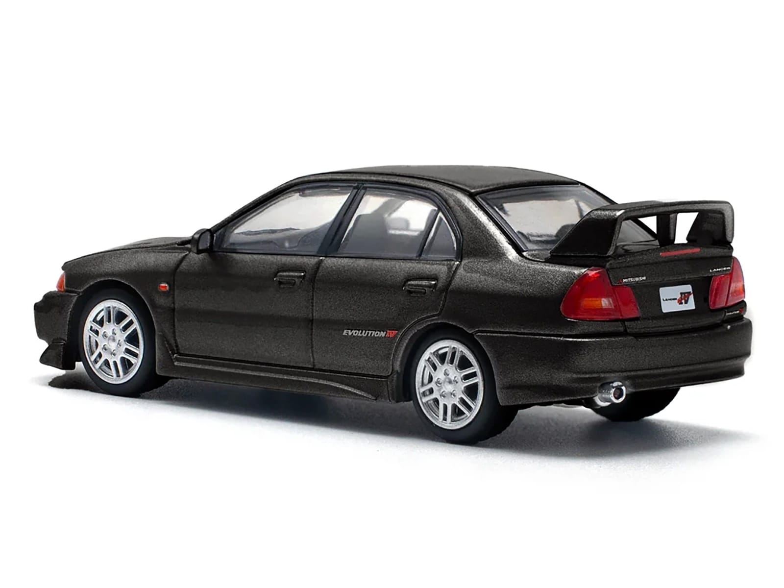 Mitsubishi Lancer Evolution IV RHD (Right Hand Drive) Pyrenees Black Pearl 1/64 Diecast Model Car by Pop Race - Image 4