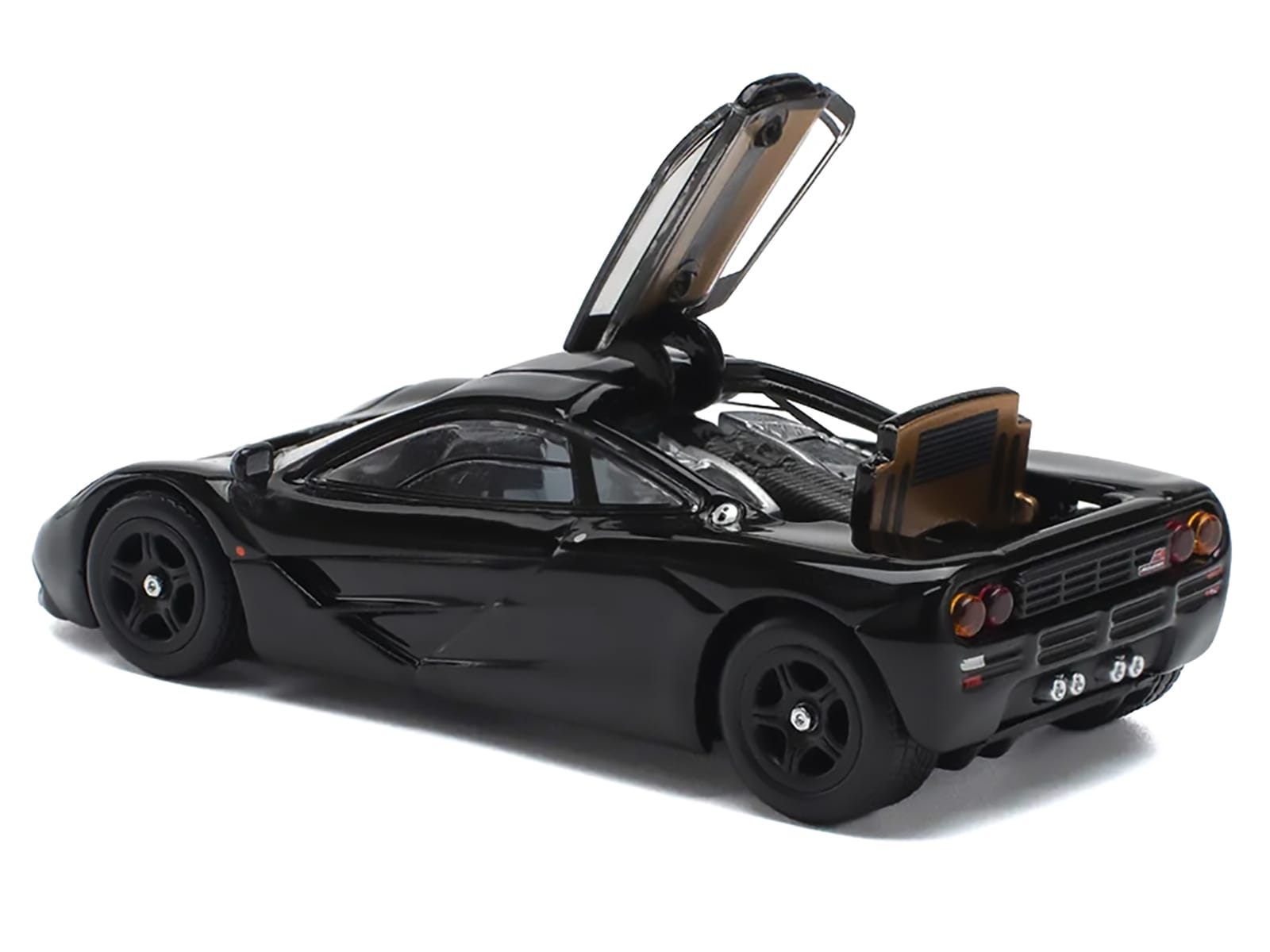 McLaren F1 Jet Black 1/64 Diecast Model Car by Pop Race - Image 3