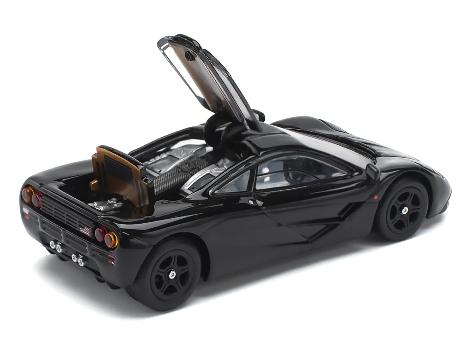 McLaren F1 Jet Black 1/64 Diecast Model Car by Pop Race - Image 4