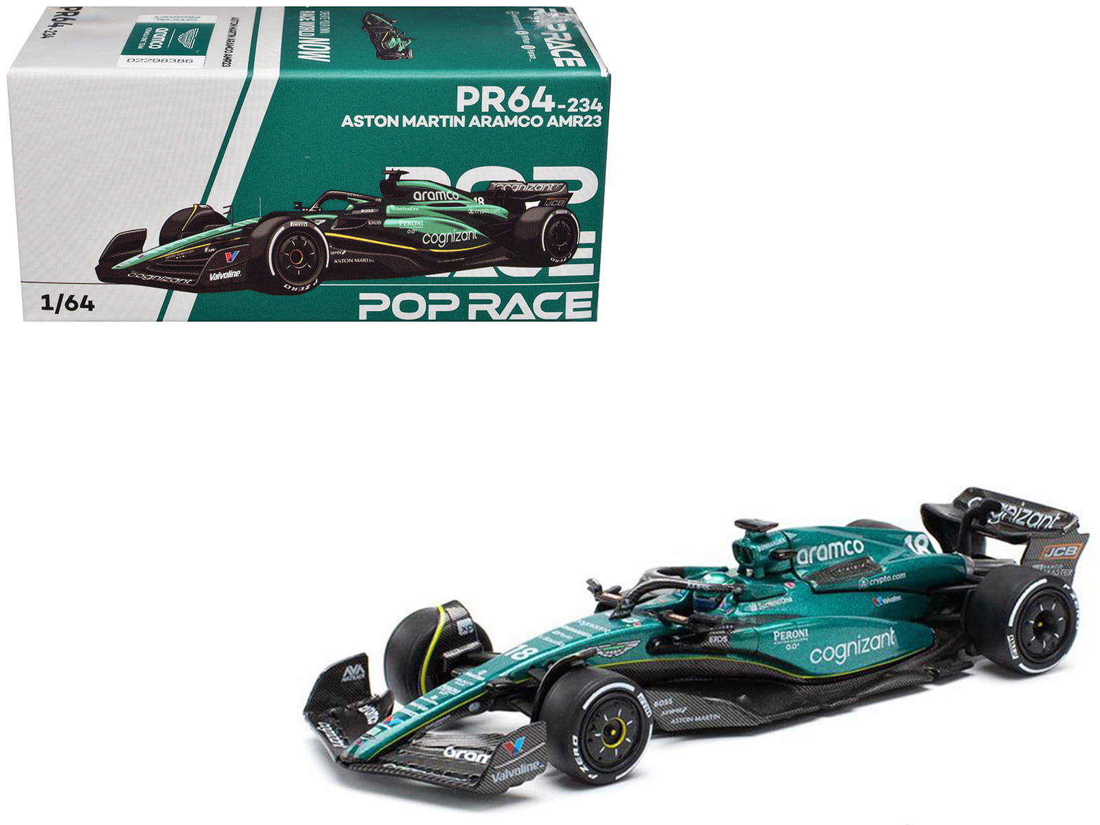 Aston Martin AMR23 #18 Lance Stroll "Formula One F1 World Championship" (2023) 1/64 Diecast Model Car by Pop Race