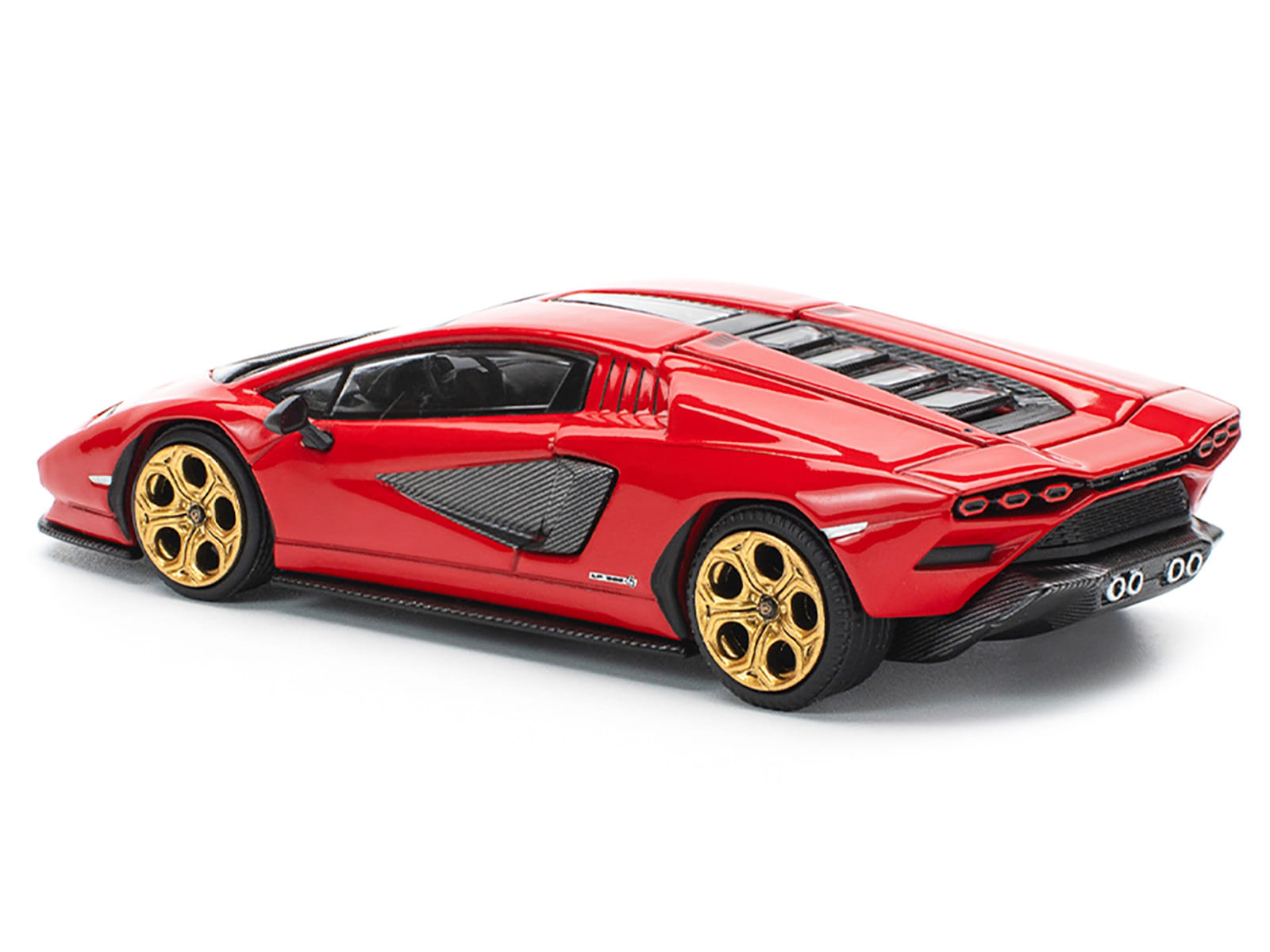 Lamborghini Countach LPI 800-4 Red with Carbon Accents 1/64 Diecast Model Car by Pop Race - Image 4