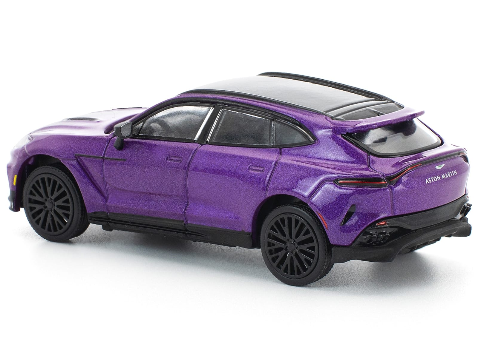Aston Martin DBX 707 Storm Purple Metallic with Black Top 1/64 Diecast Model Car by Pop Race - Image 3
