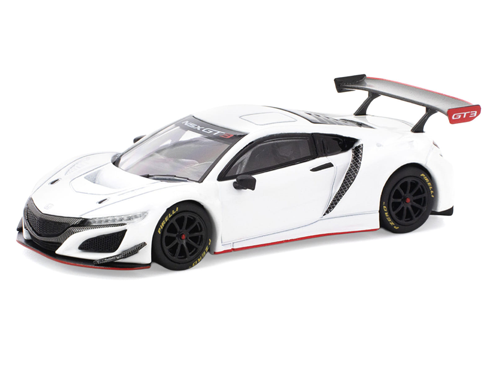 Honda NSX GT3 EVO22 White 1/64 Diecast Model Car by Pop Race - Image 2