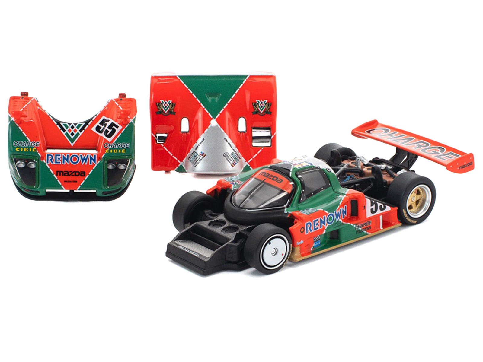 Mazda 787B #55 Johnny Herbert - Volker Weidler - Bertrand Gachot "Mazdaspeed" Winner "24 Hours of Le Mans" (1991) 1/64 Diecast Model Car by Pop Race - Image 3