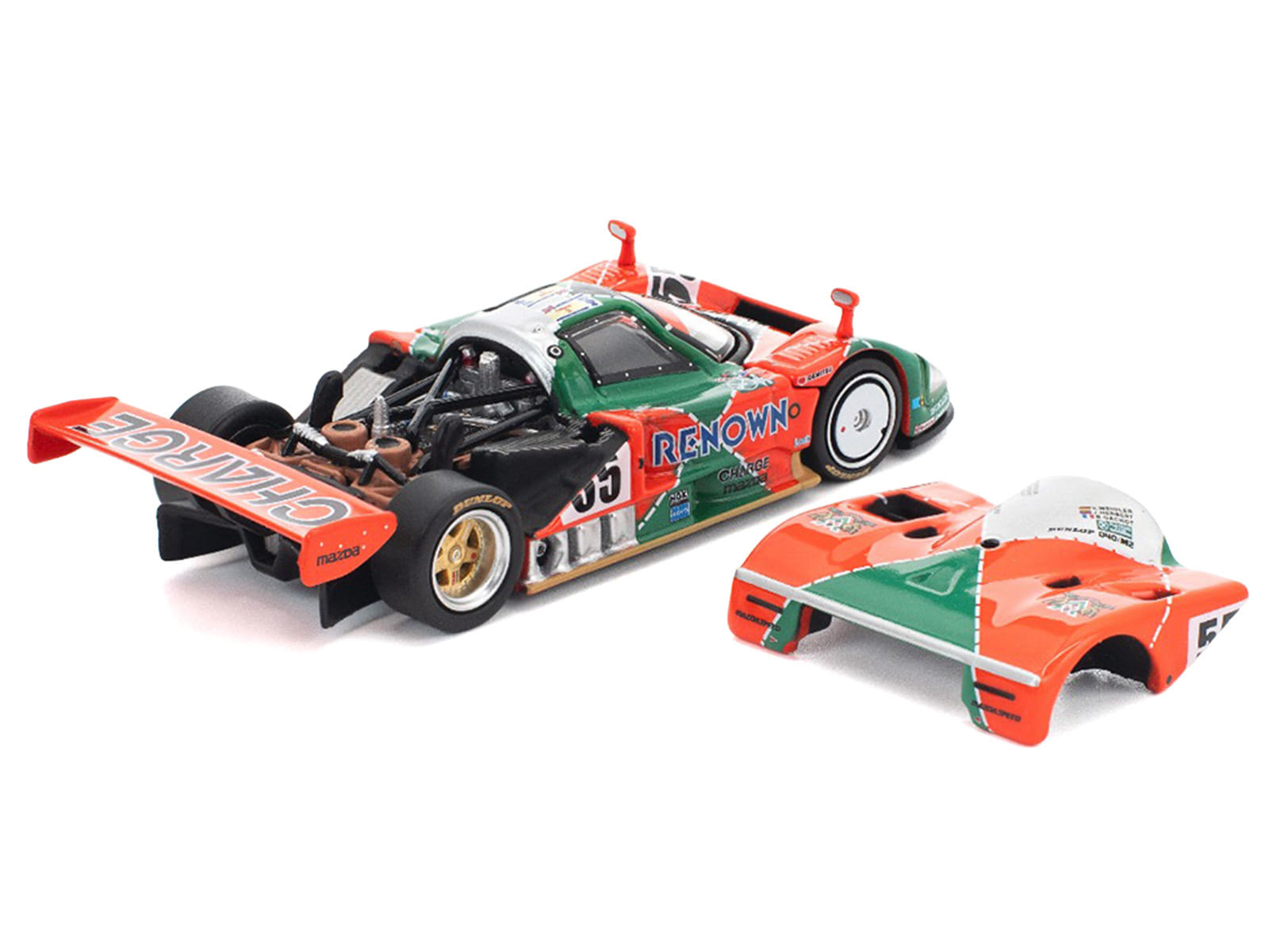 Mazda 787B #55 Johnny Herbert - Volker Weidler - Bertrand Gachot "Mazdaspeed" Winner "24 Hours of Le Mans" (1991) 1/64 Diecast Model Car by Pop Race - Image 5