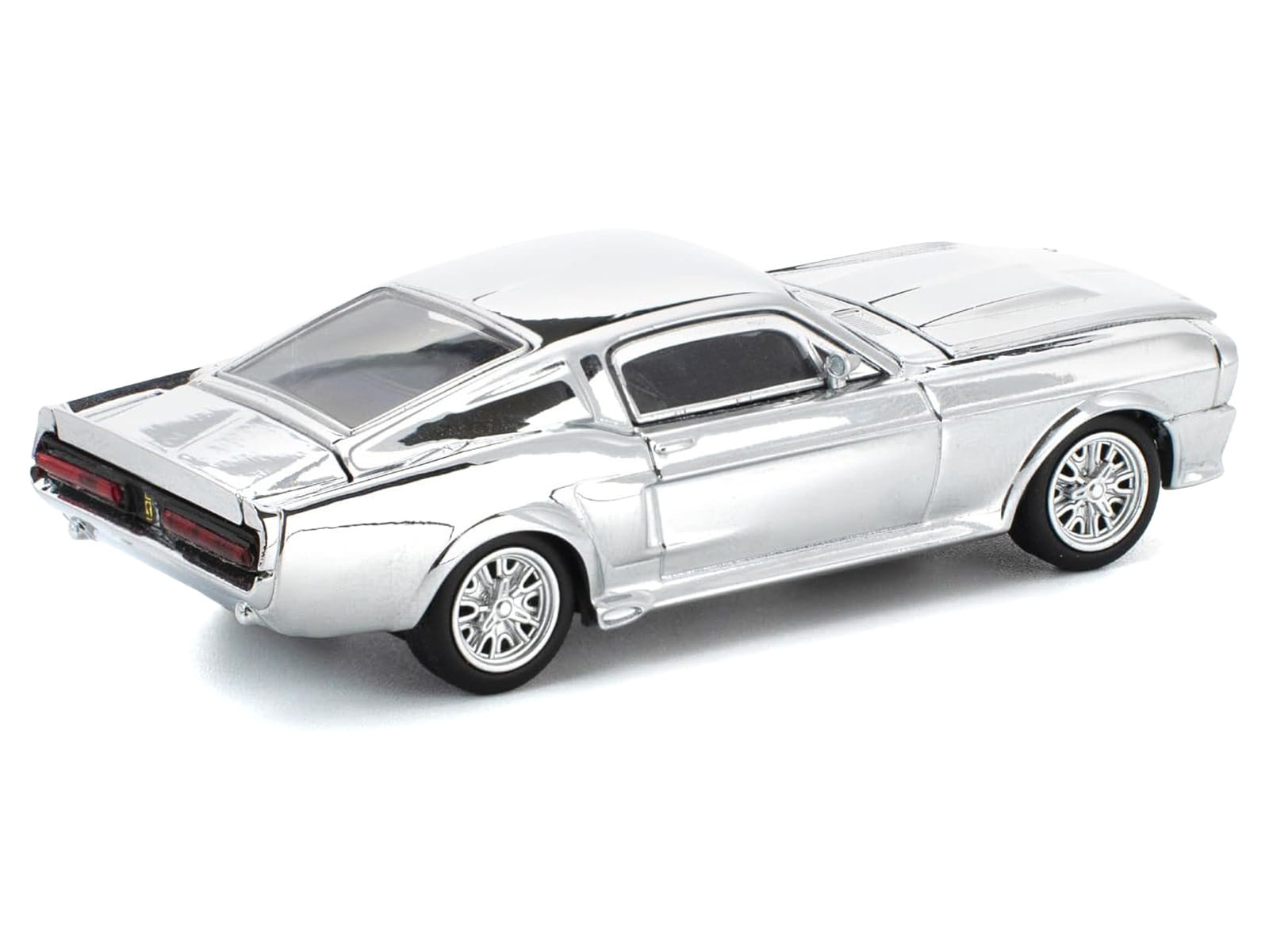 Shelby Mustang GT500 Silver Chrome 1/64 Diecast Model Car by Pop Race - Image 5