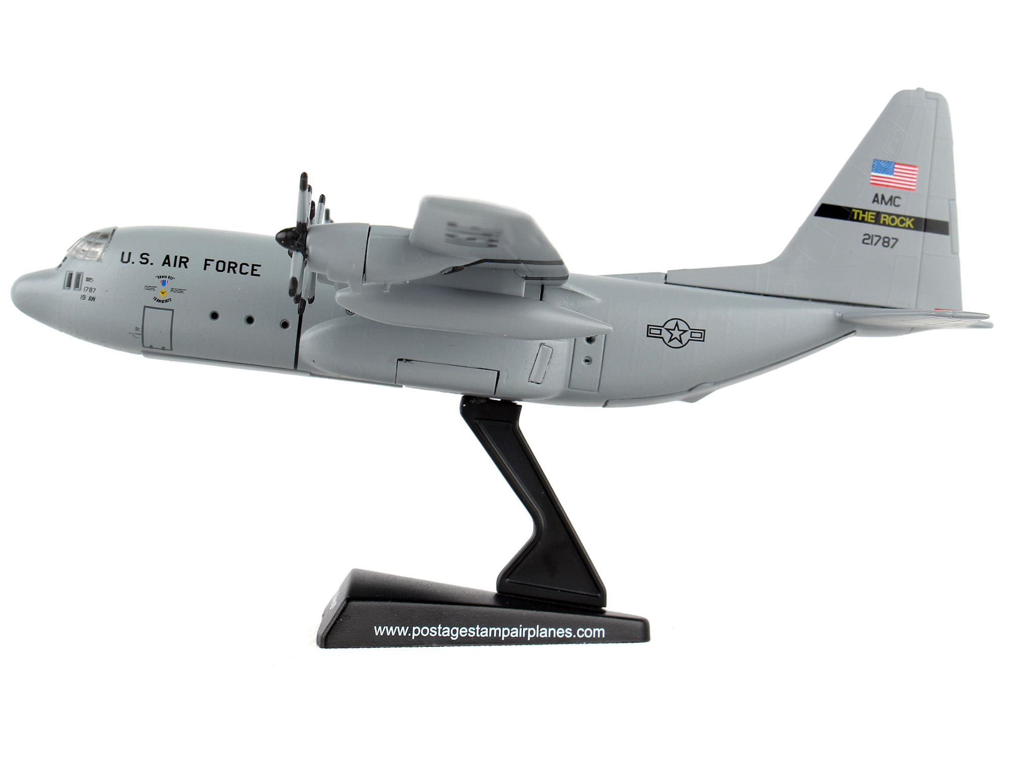 Lockheed C-130 Hercules Transport Aircraft “Spare 617” United States Air Force 1/200 Diecast Model Airplane by Postage Stamp