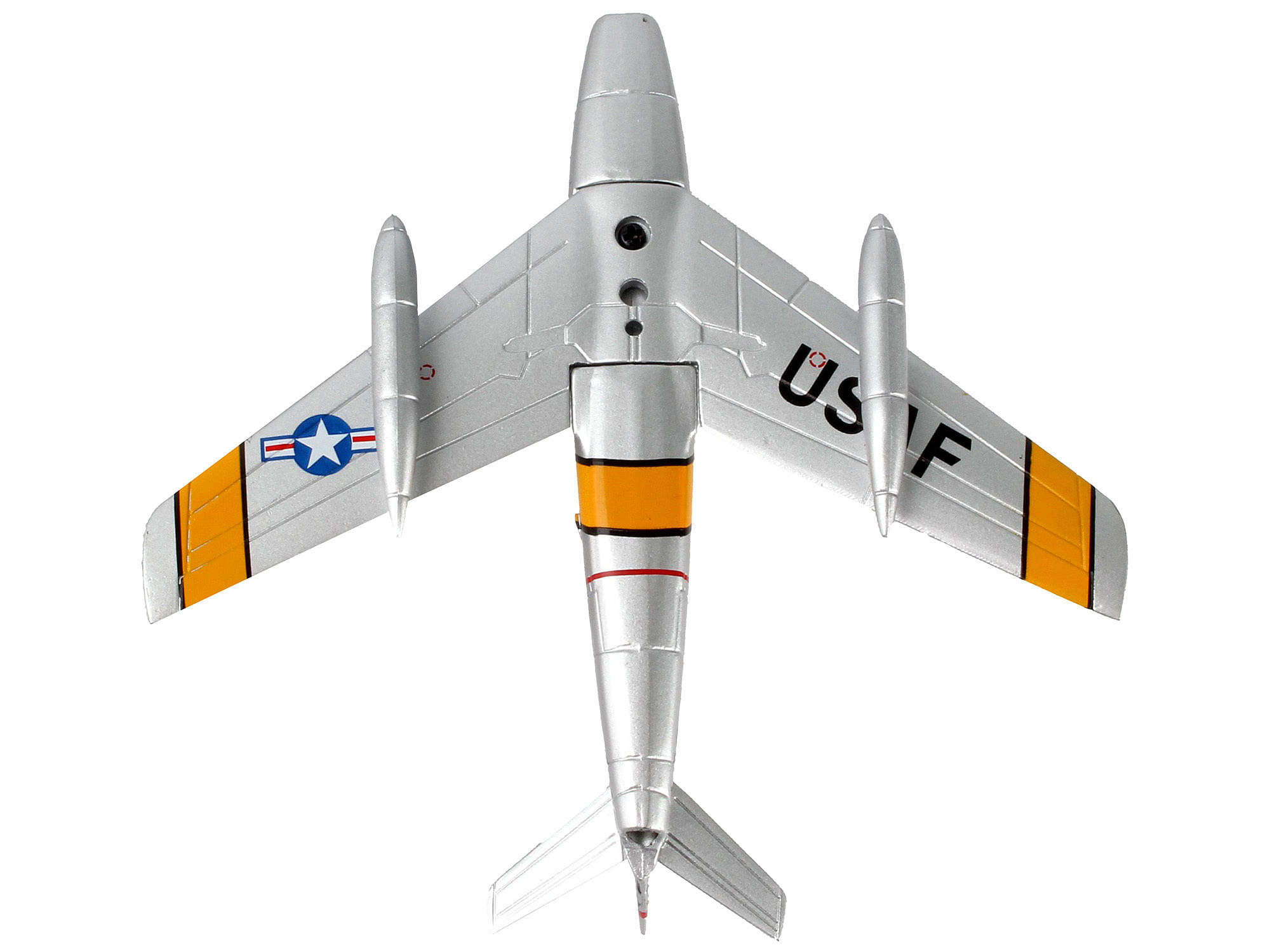 North American F-86F Sabre Fighter Aircraft “Mig Mad Marine” United States Air Force 1/110 Diecast Model Airplane by Postage Stamp