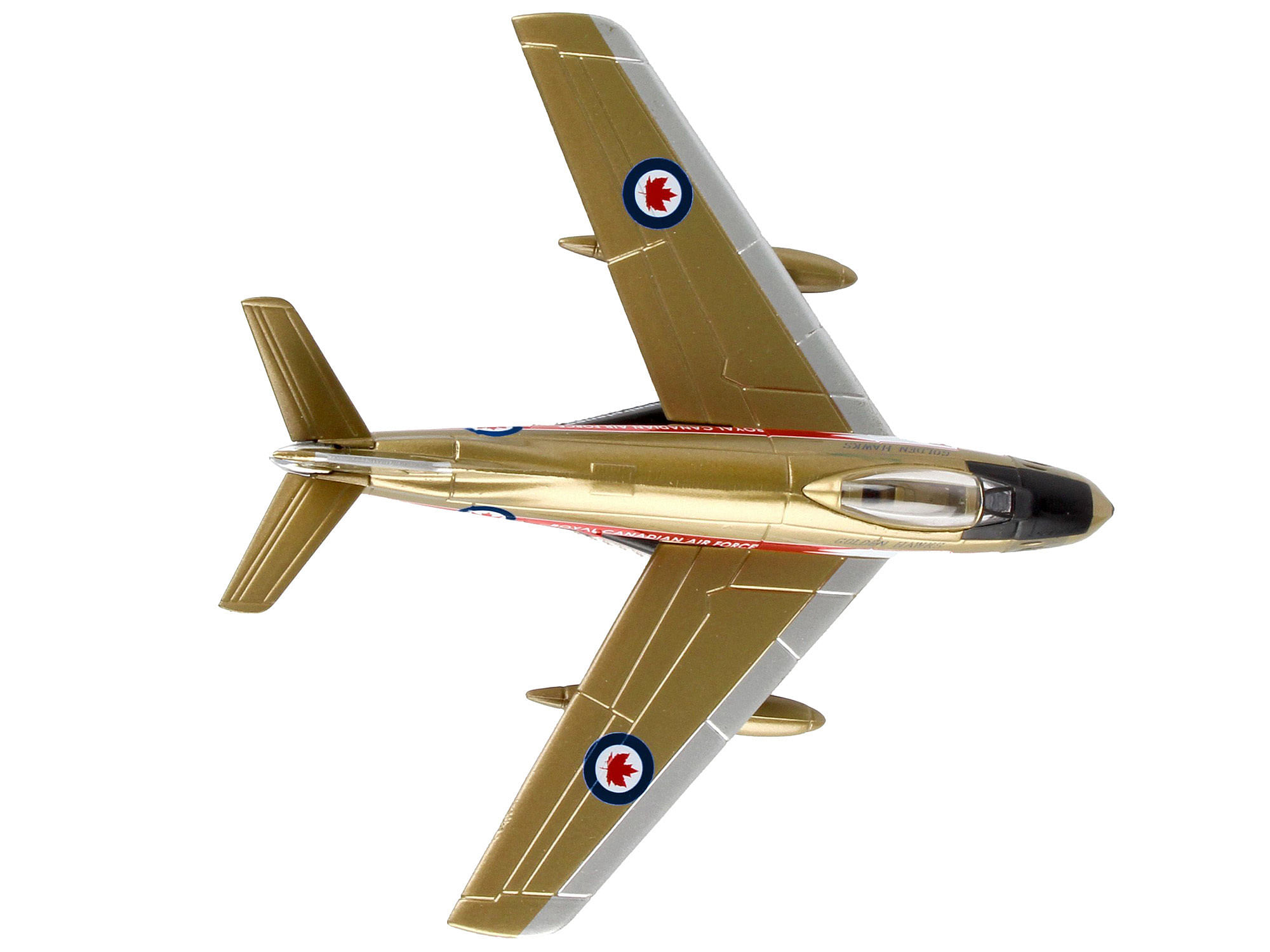 North American Canadair Sabre Fighter Aircraft “Golden Hawks” Royal Canadian Air Force 1/110 Diecast Model Airplane by Postage Stamp