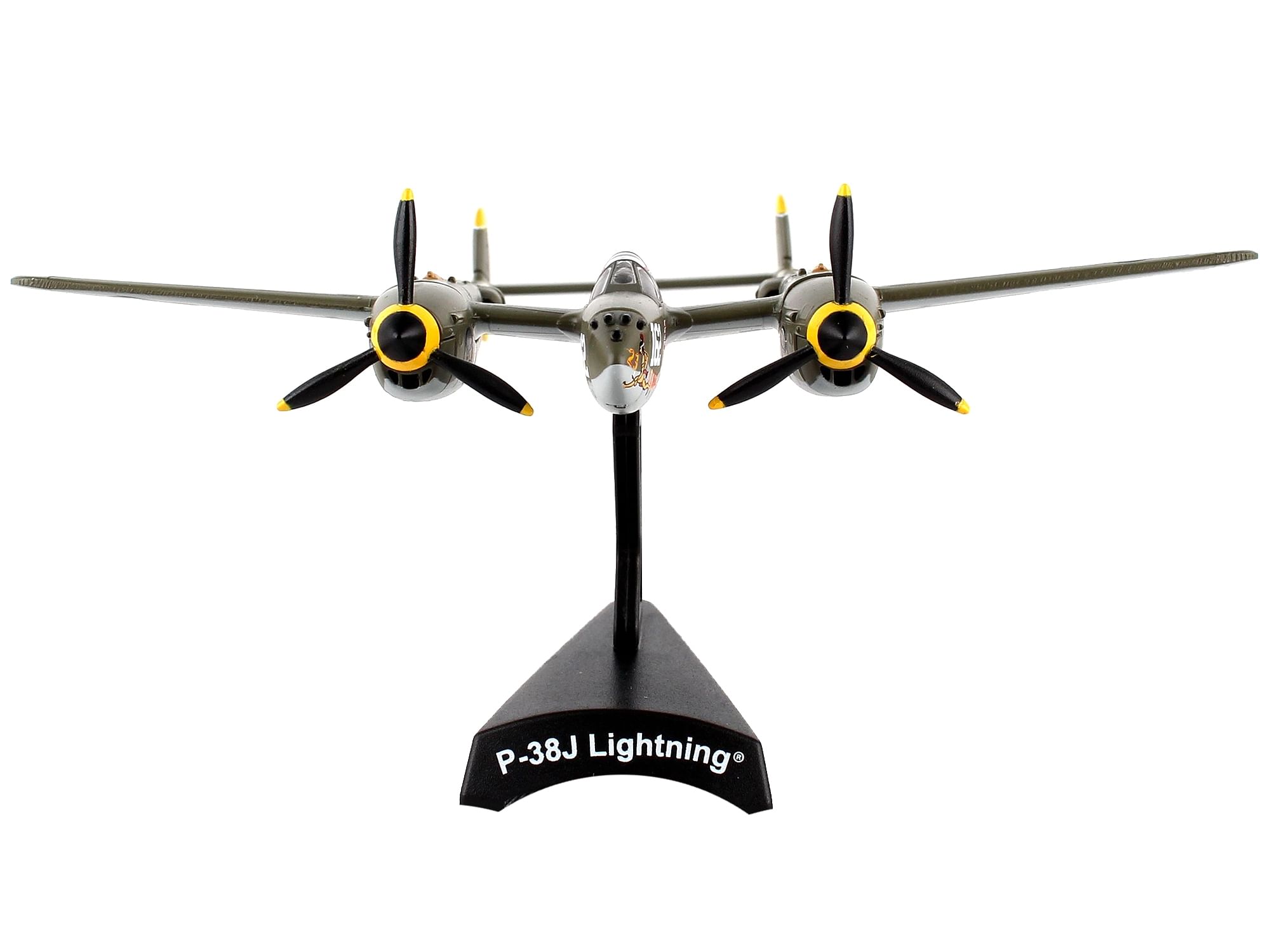 Lockheed P-38J Lightning Fighter Aircraft “23 Skidoo” United States Air Force 1/115 Diecast Model Airplane by Postage Stamp