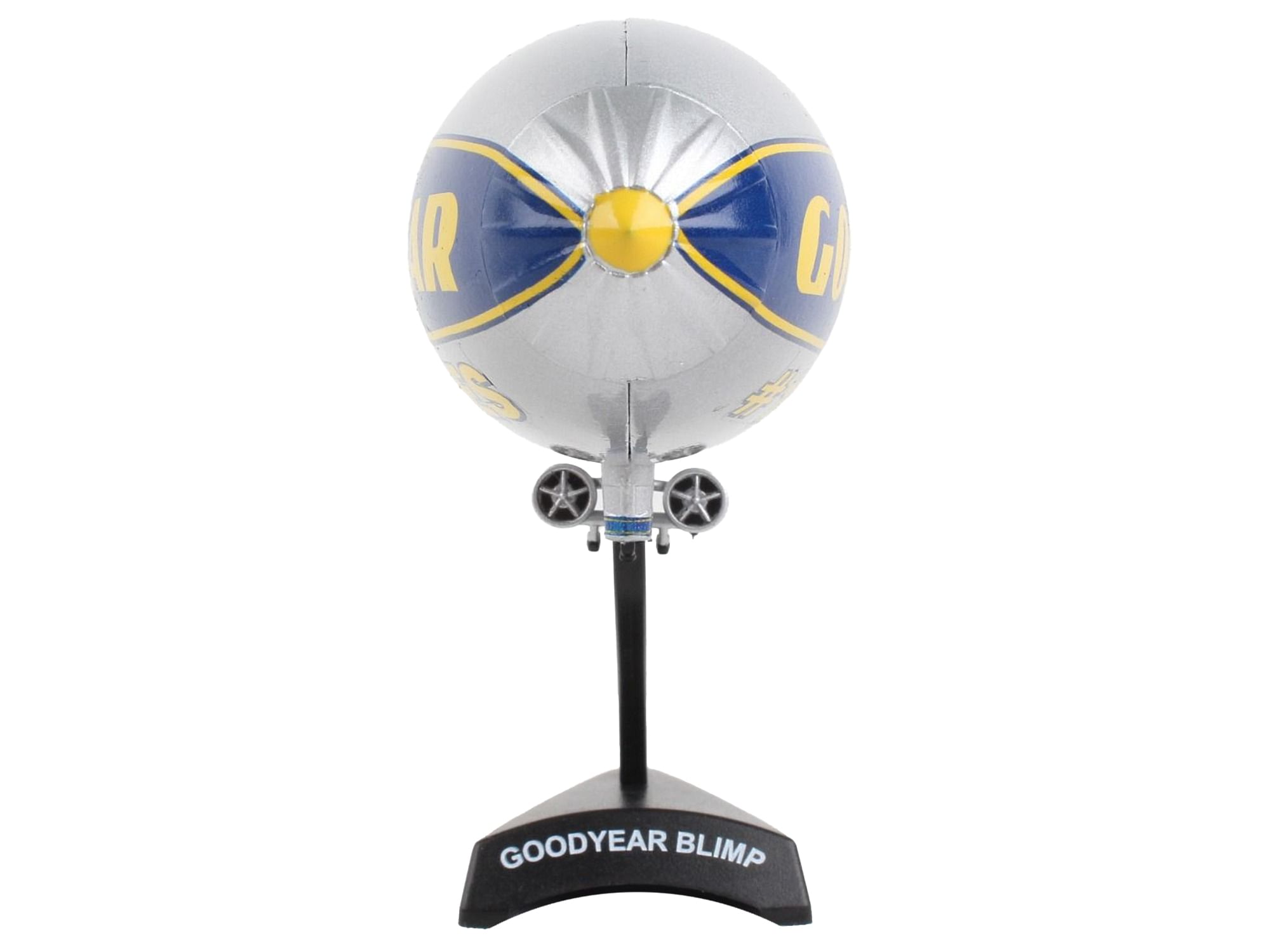 Goodyear Blimp Silver Metallic with Blue and Yellow Graphics “#1 in Tires” 1/350 Diecast Model Airplane by Postage Stamp