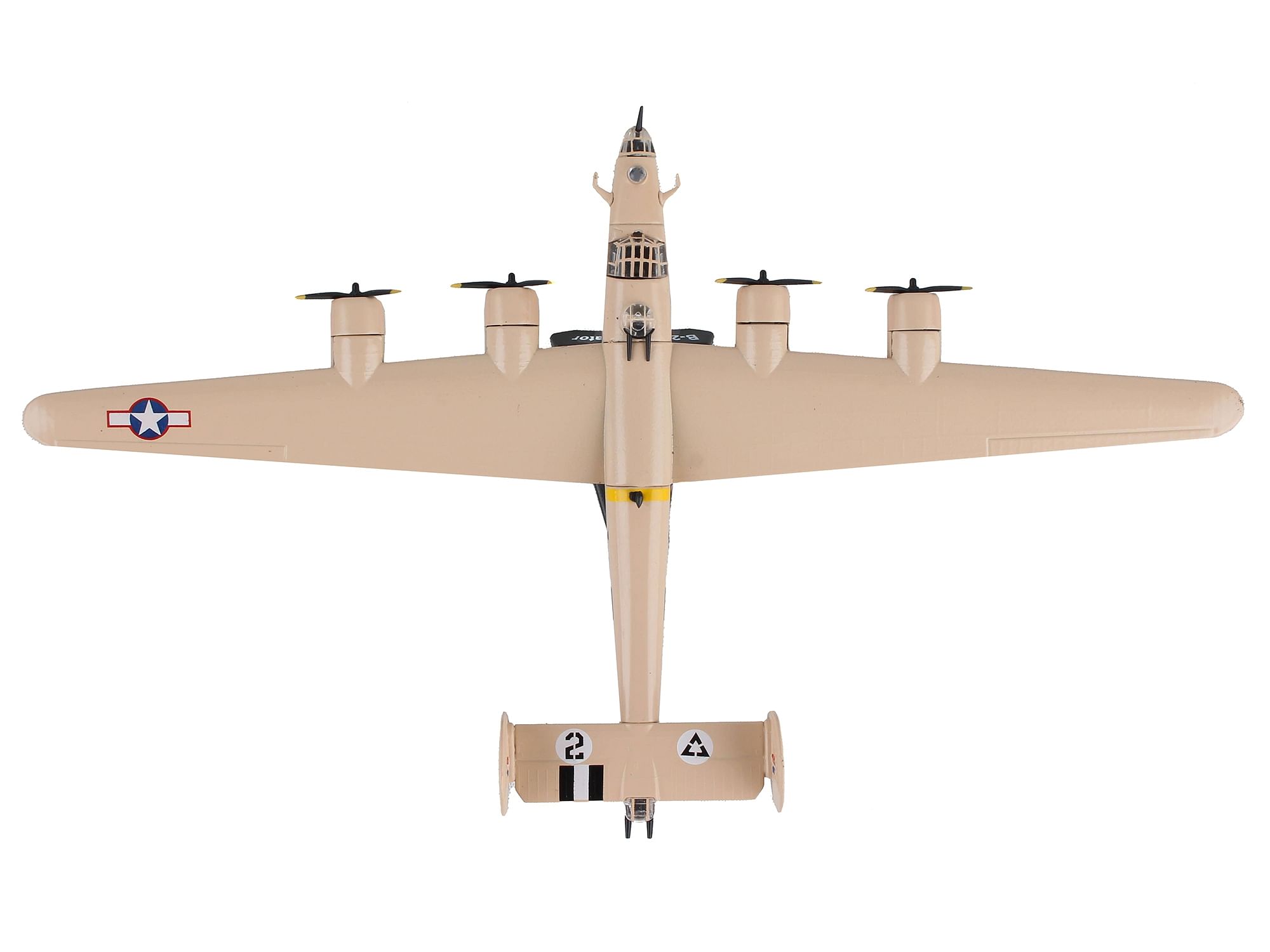 Consolidated B-24D Liberator Bomber Aircraft “Strawberry Bitch 376th Heavy Bombardment North Africa” United States Army Air Forces 1/163 Diecast Model Airplane by Postage Stamp