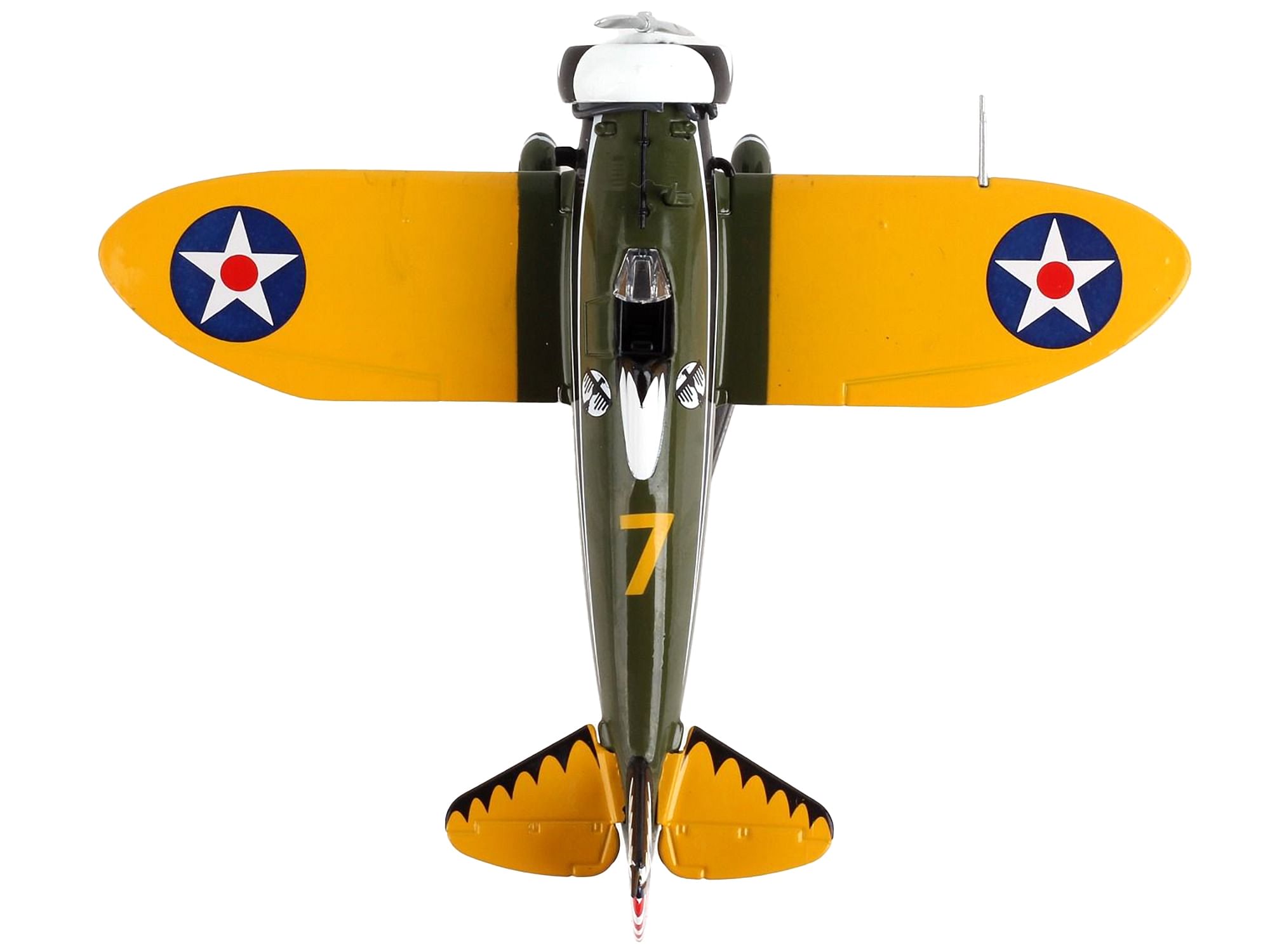 Boeing P-26 “Peashooter” Fighter Aircraft United States Army Air Corps 1/63 Diecast Model Airplane by Postage Stamp