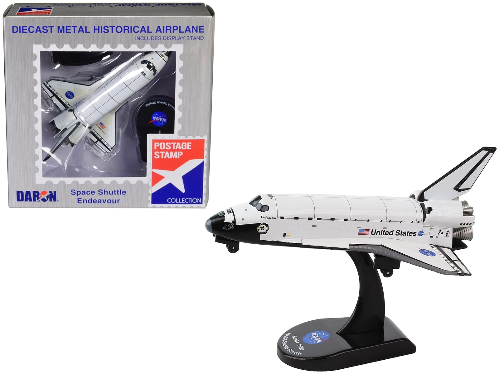 NASA Space Shuttle “Endeavour” (OV-105) “United States” 1/300 Diecast Model by Postage Stamp