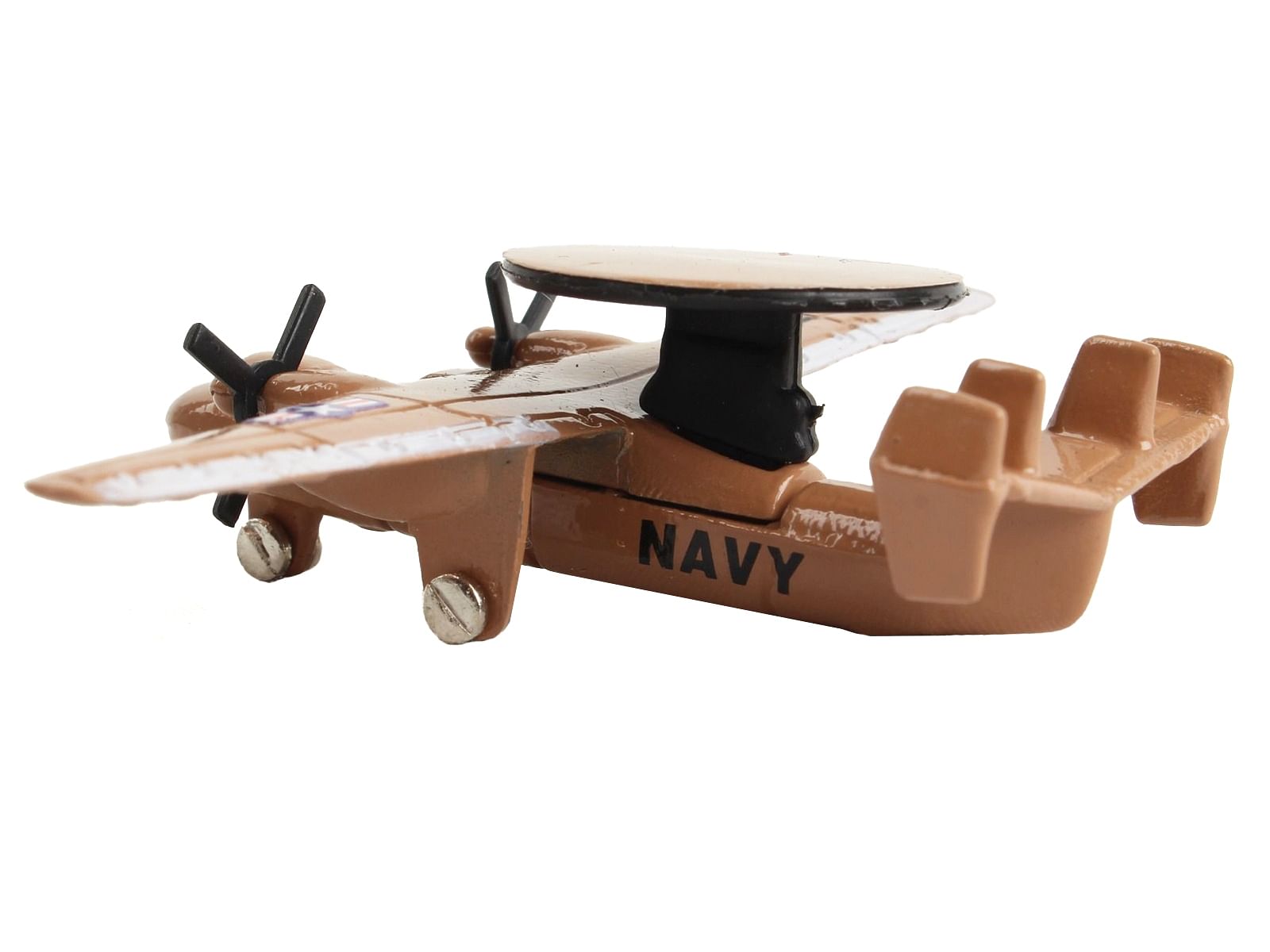 Northrop Grumman E-2C Hawkeye Aircraft Tan “United States Navy” with Runway Section Diecast Model Airplane by Runway24