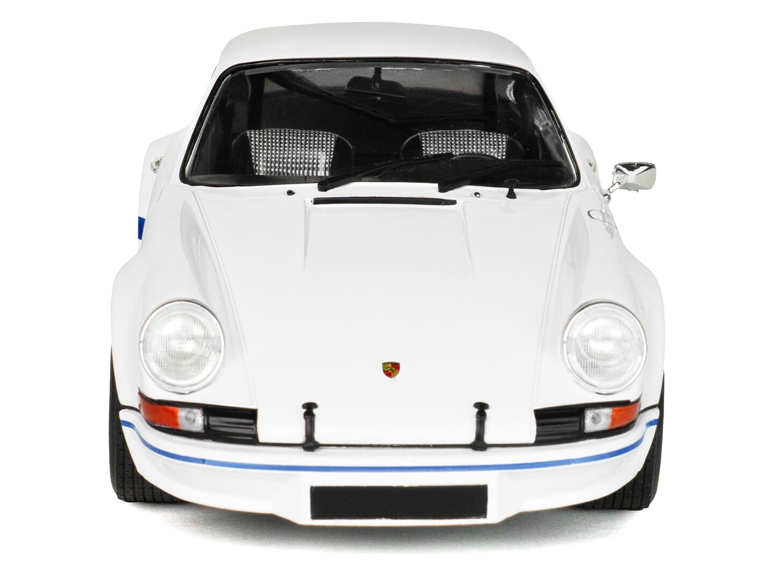 1973 Porsche 911 RSR Carrera White with Blue Stripes 1/18 Diecast Model Car by Solido - Image 5