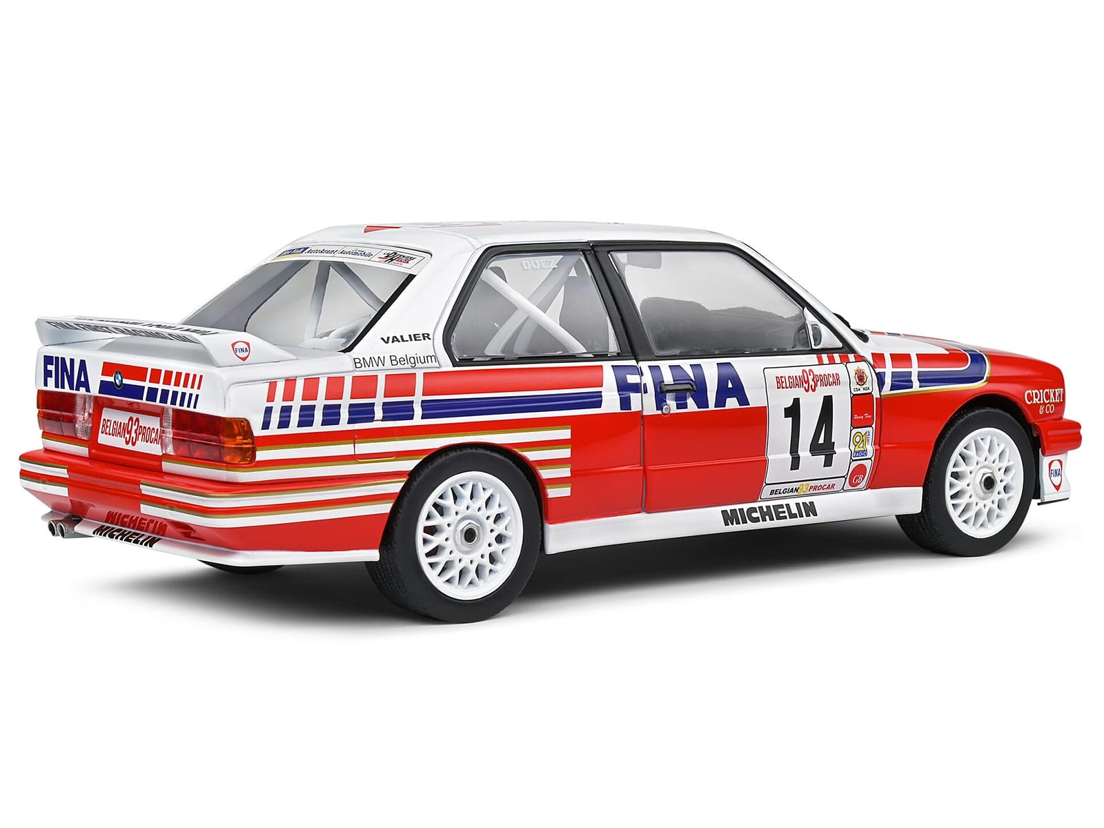 BMW E30 M3 #14 Marc Duez "Belgian Procar Championship" (1993) "Competition" Series 1/18 Diecast Model Car by Solido - Image 3