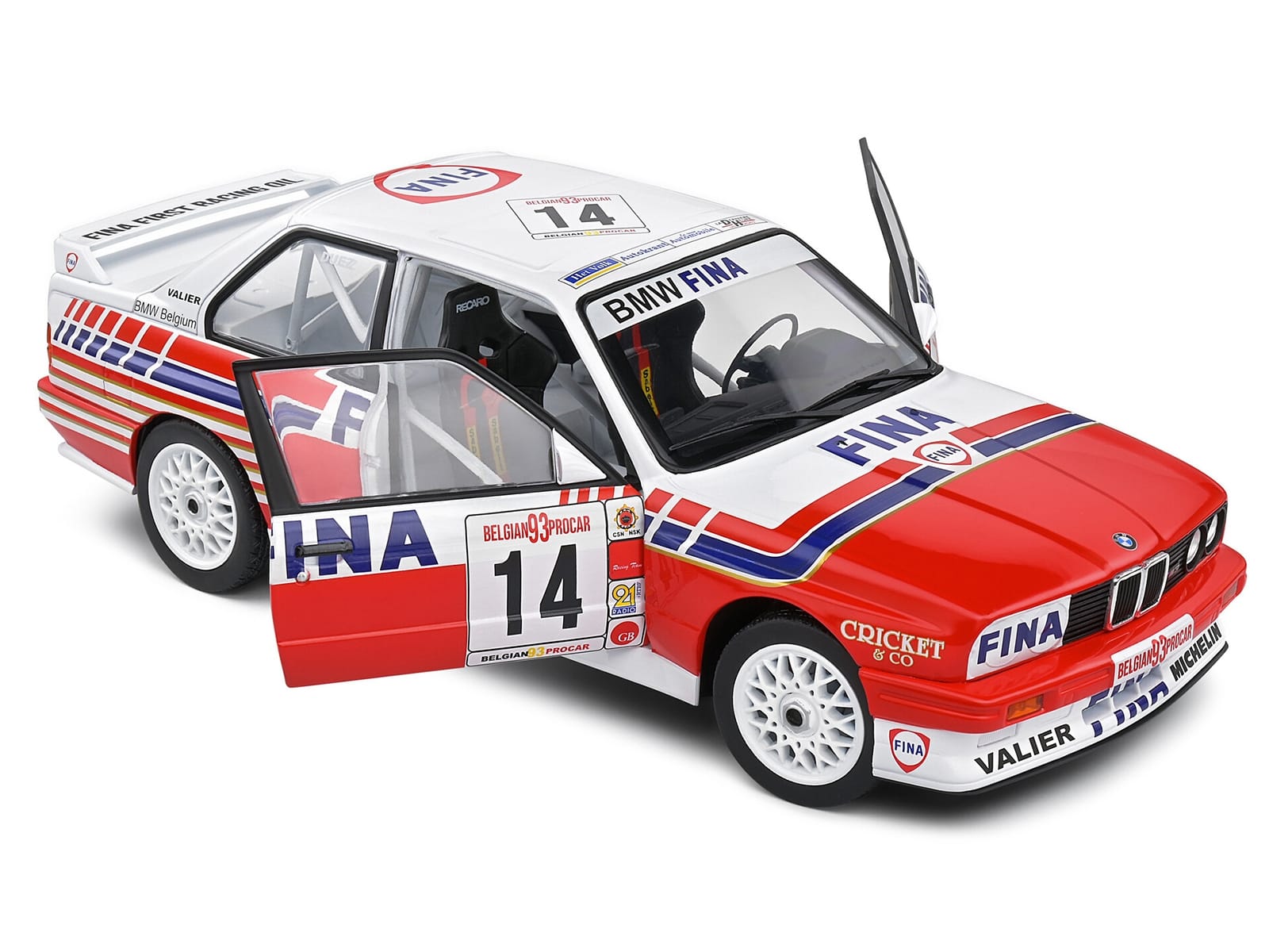 BMW E30 M3 #14 Marc Duez "Belgian Procar Championship" (1993) "Competition" Series 1/18 Diecast Model Car by Solido - Image 5