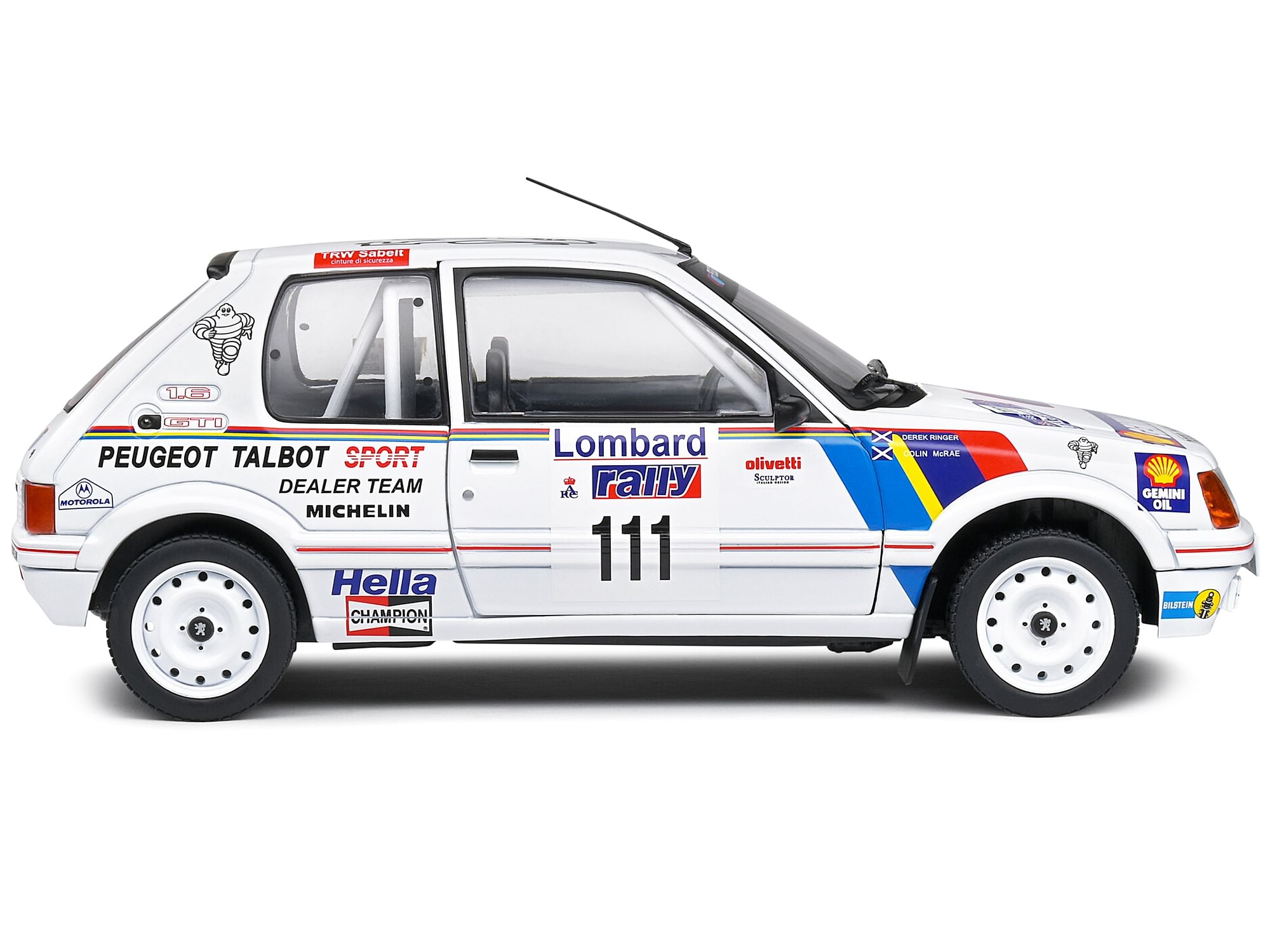 Peugeot 205 GTI #111 Colin McRae – Derek Ringer “Lombard RAC Rally” (1988) “Competition” Series 1/18 Diecast Model Car by Solido