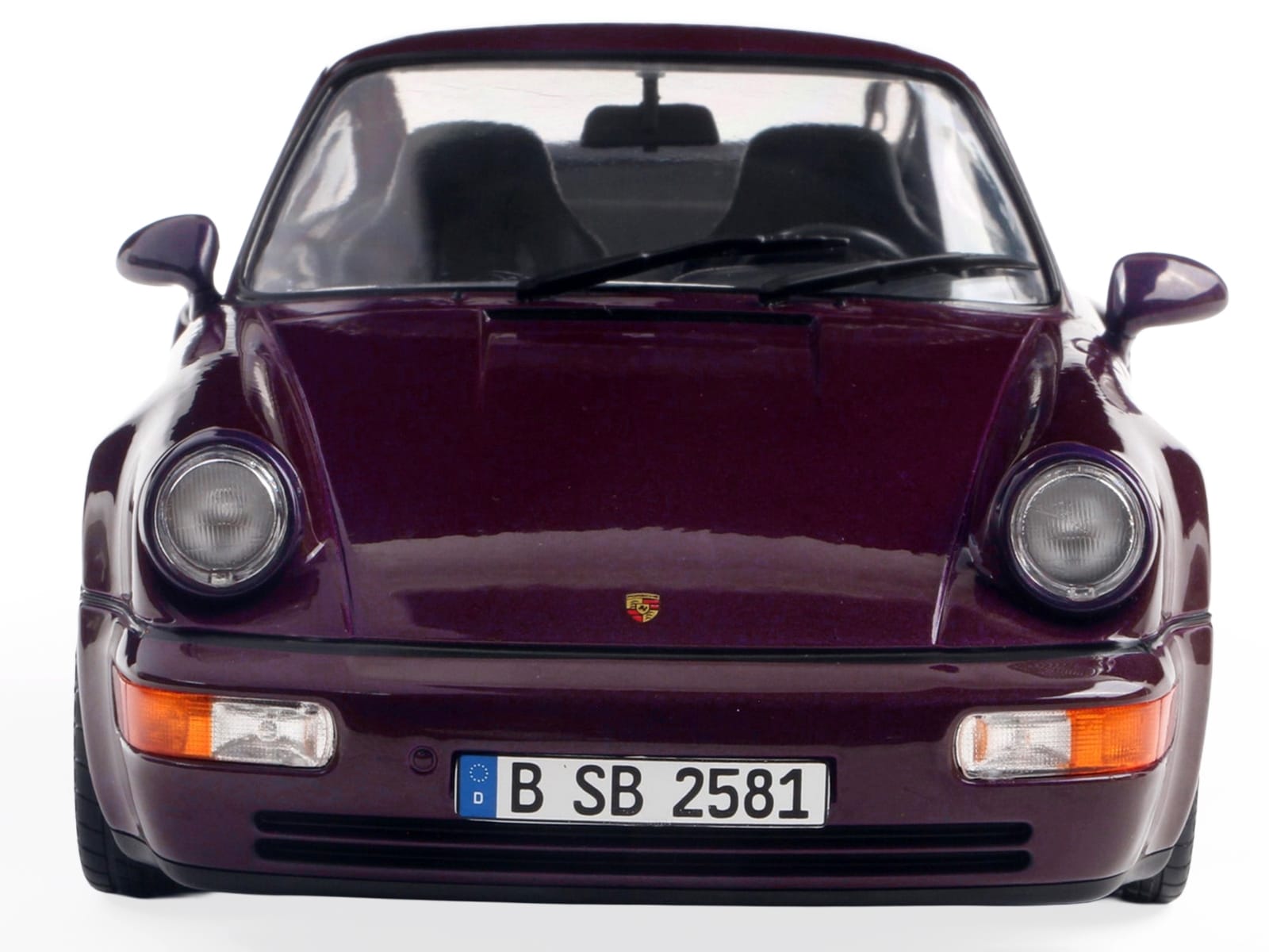 1990 Porsche 911 (964) Turbo Violet Blue Metallic 1/18 Diecast Model Car by Solido - Image 5