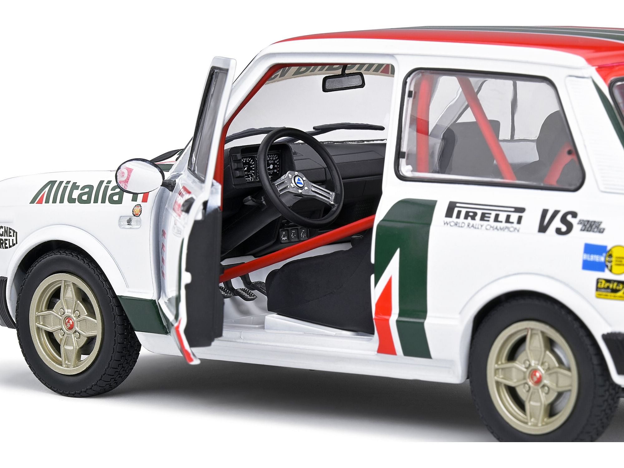 1980 Autobianchi A112 MK 5 Abarth Rally Car “Alitalia” Livery “Competition” Series 1/18 Diecast Model Car by Solido