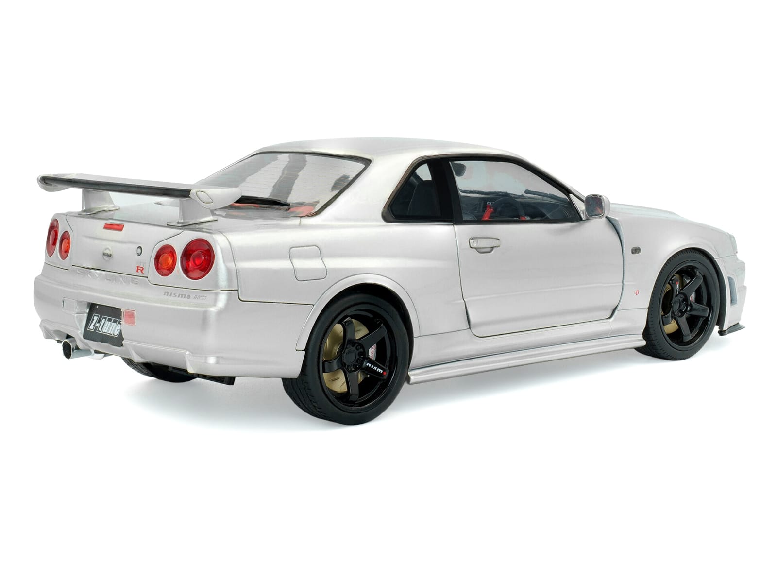 1999 Nissan Skyline GT-R (R34) Z-Tune RHD (Right Hand Drive) Silver Metallic 1/18 Diecast Model Car by Solido - Image 4