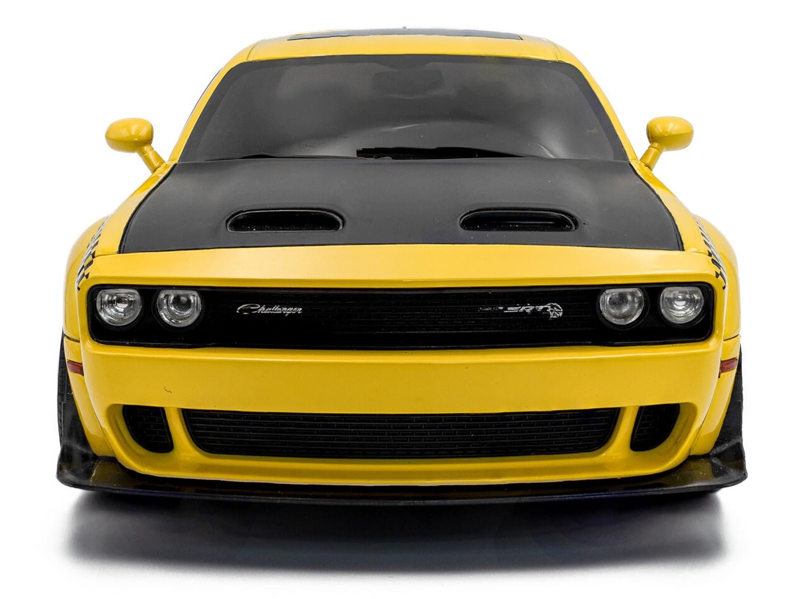 2023 Dodge Challenger SRT Hellcat Redeye Widebody Taxi "NYC Hellcab" Yellow with Black Hood and Graphics 1/18 Diecast Model Car by Solido - Image 5