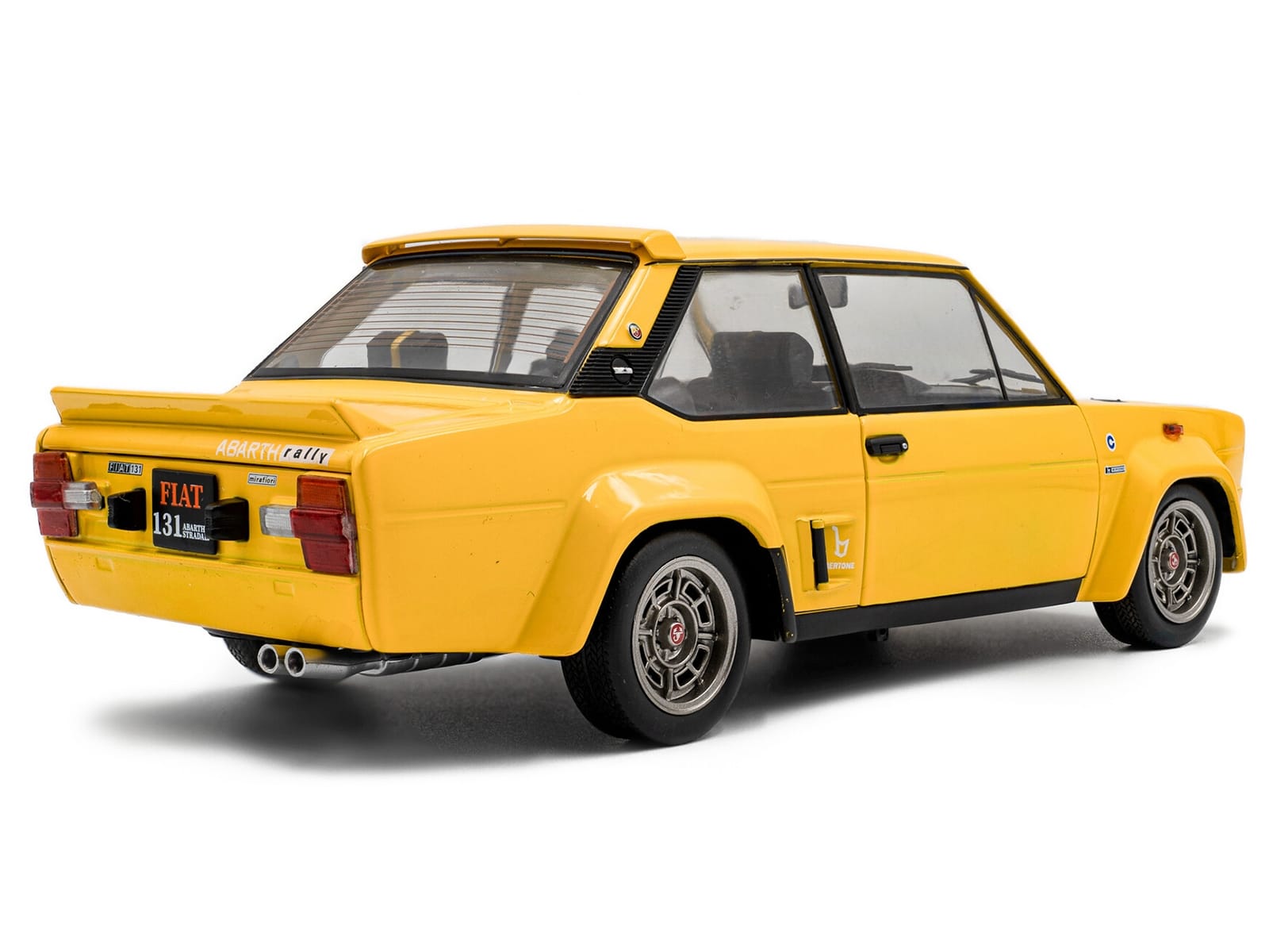 1980 Fiat 131 Abarth Yellow 1/18 Diecast Model Car by Solido - Image 4