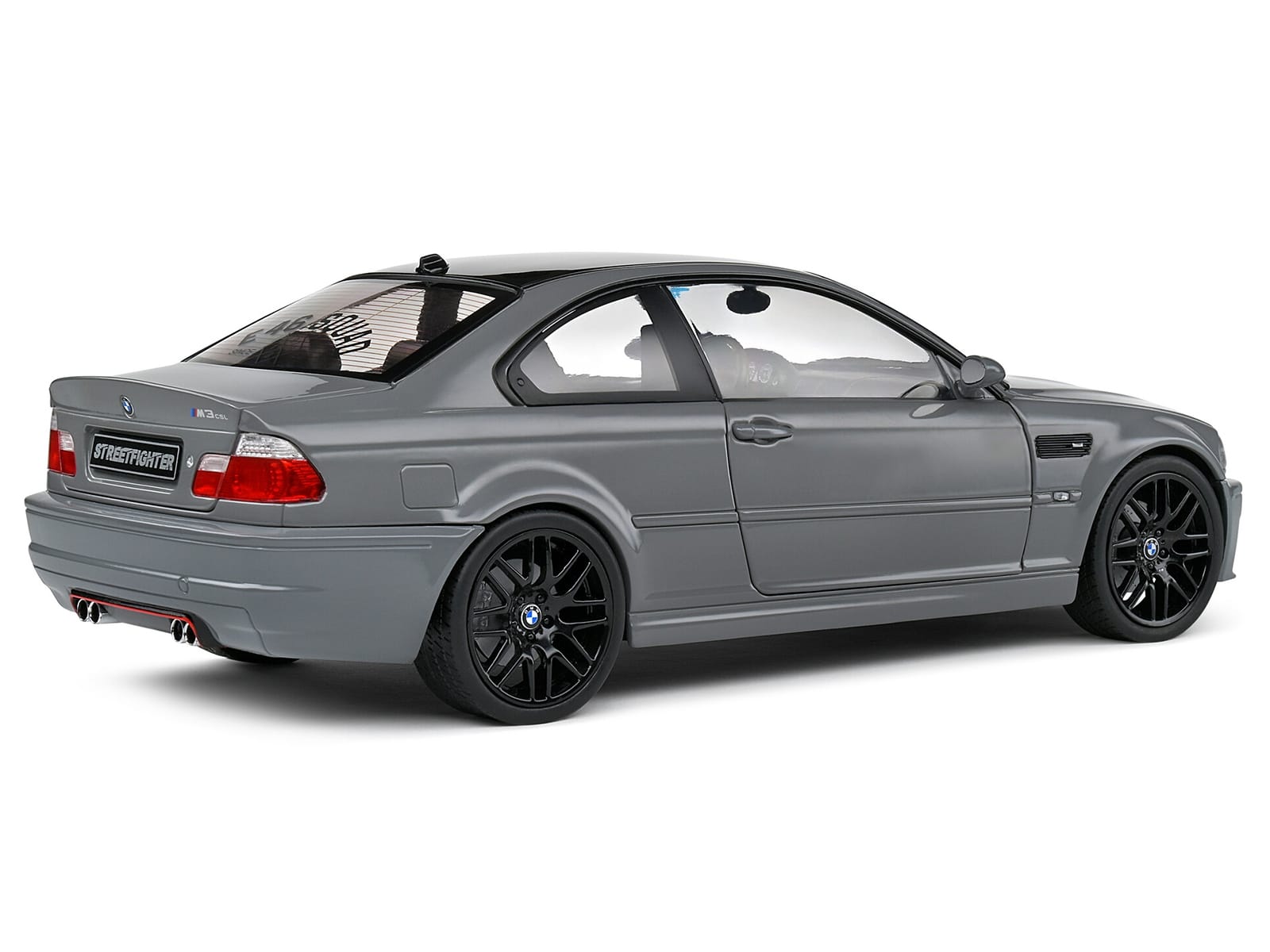 2000 BMW E46 M3 "Streetfighter" Nardo Gray with Black Top 1/18 Diecast Model Car by Solido - Image 3