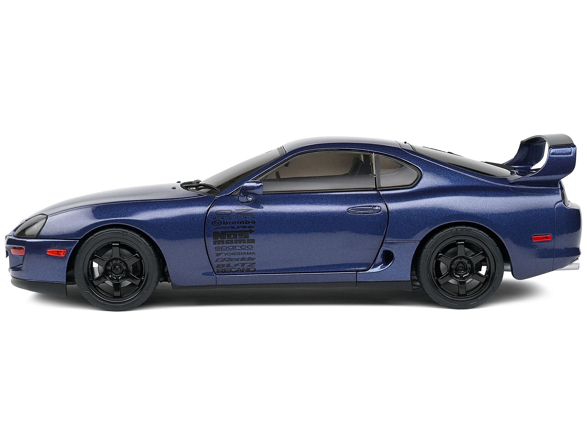 1993 Toyota Supra Mk4 (A80) Streetfighter RHD (Right Hand Drive) Dark Blue Metallic 1/18 Diecast Model Car by Solido